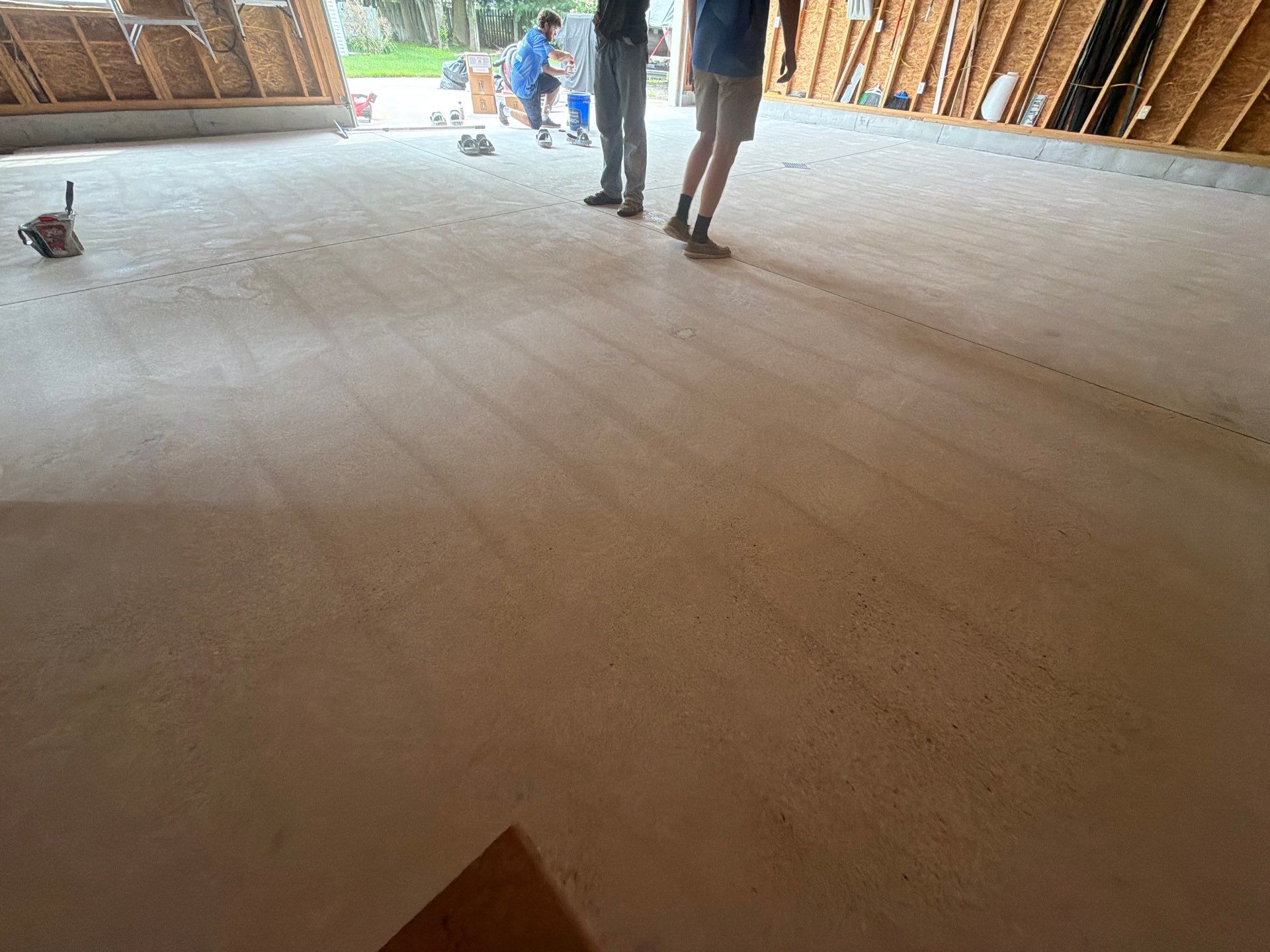 Custom Epoxy Flake Garage Floor Installation in Norton Shores by Gordon Painting