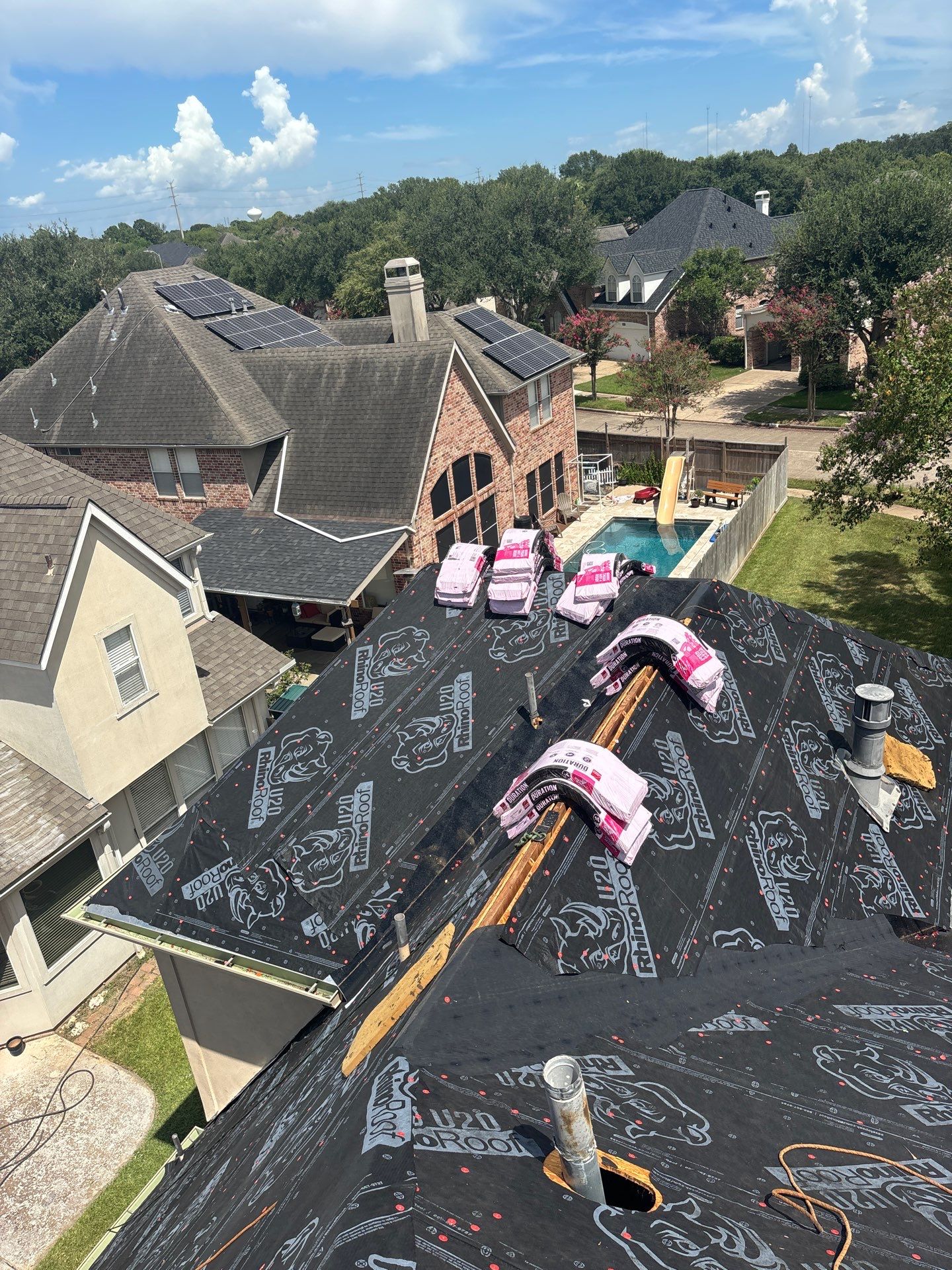 Residential Roofing Installation using Owen's Corning Duration (Lifetime) Shingles by Roof Repair Company
