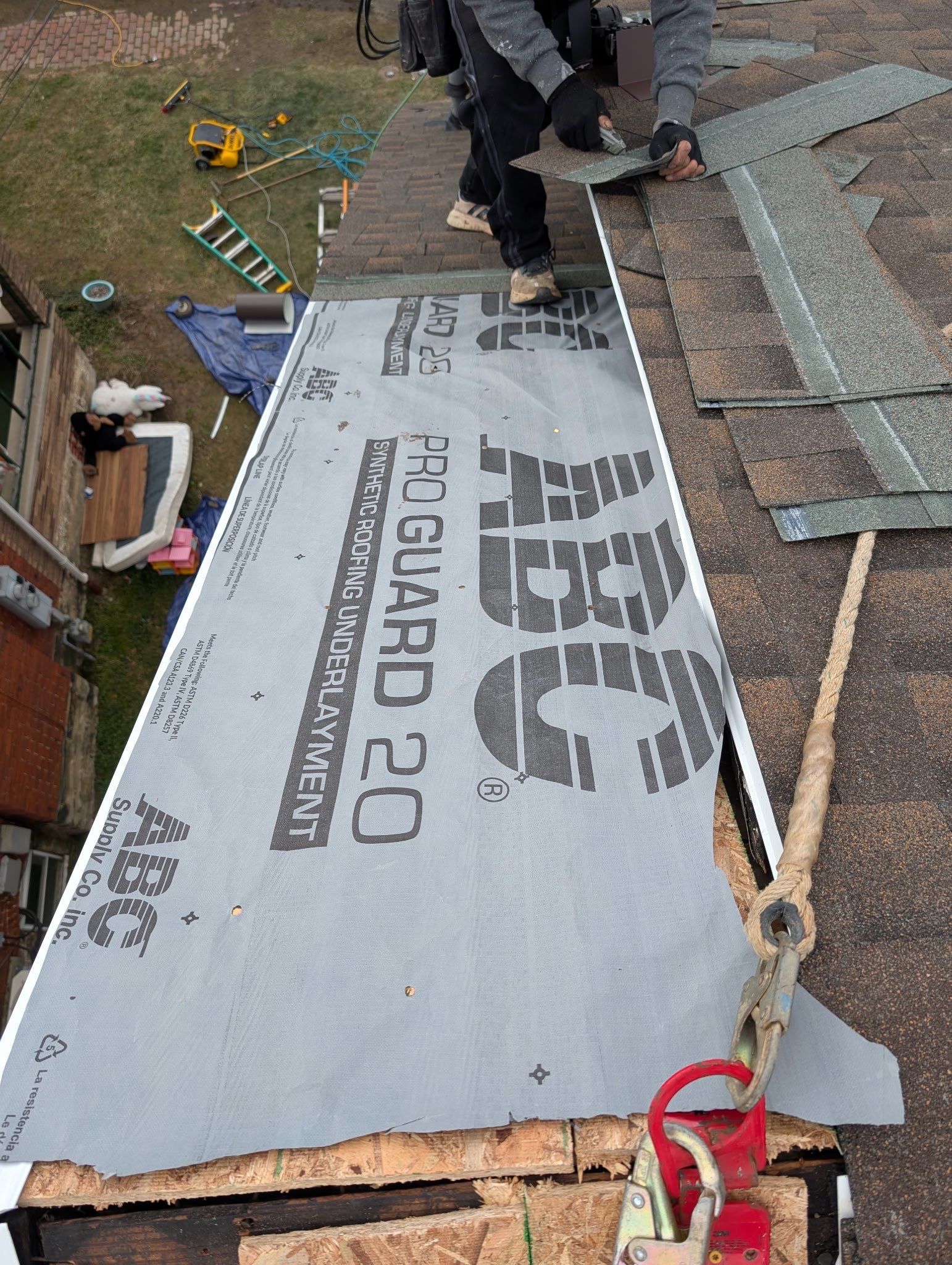 Residential Roofing Installation using GAF Timberline HDZ Barkwood by Rainstoppers Roofing