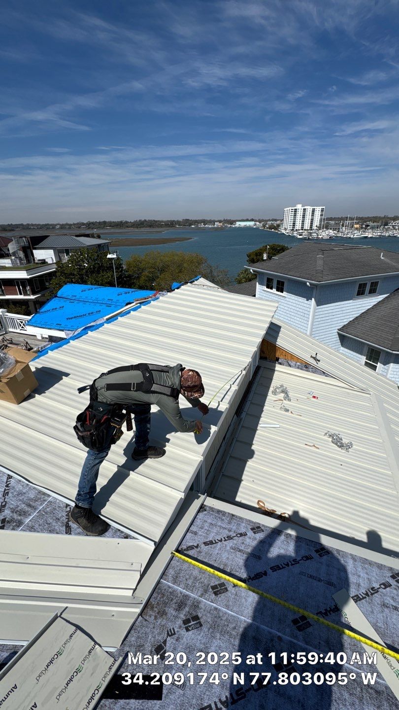 Standing Seam Metal Roof Installation- Wrightsville Beach, NC by Summit Roofing 