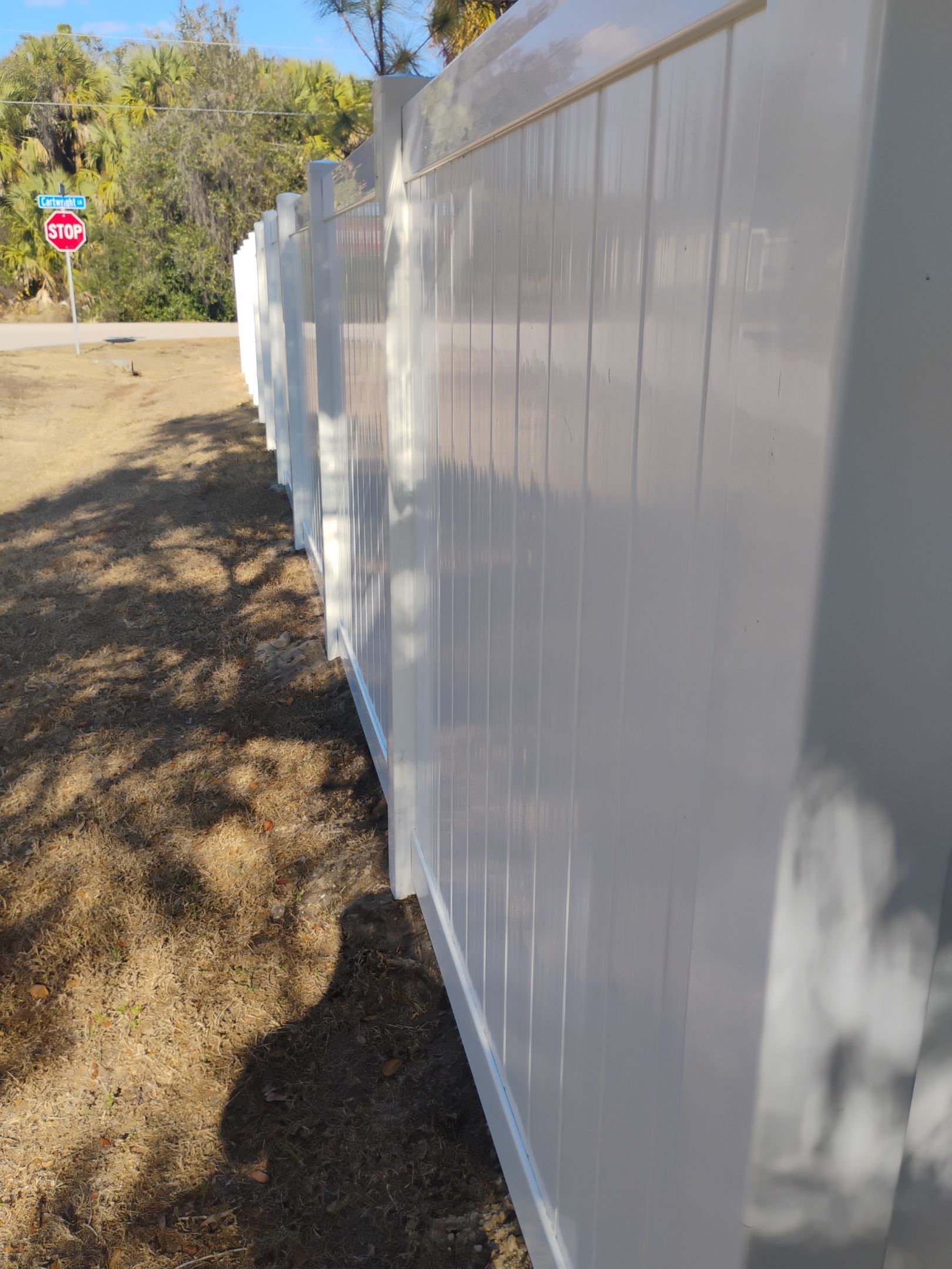 Vinyl Fence with Post Inserts in North Port by True Fence LLC