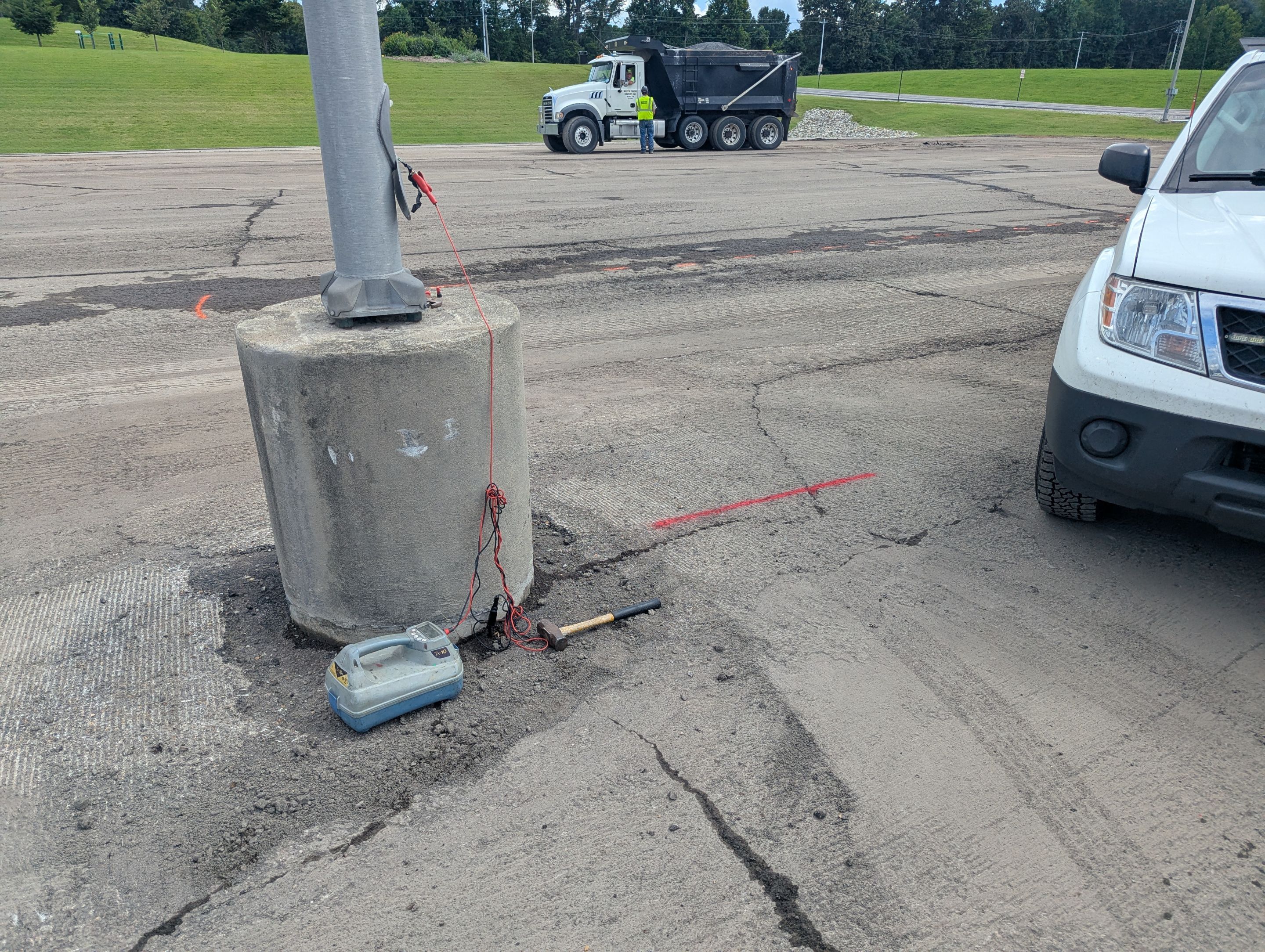 Utility Locating and Subsurface Mapping for Jackson Industrial Parking Lot by Alsip Locating Service, LLC