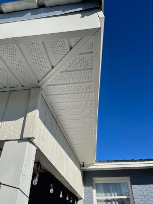 Gutter Installation using K-Style Seamless Gutters and Soffit and Fascia Replacement