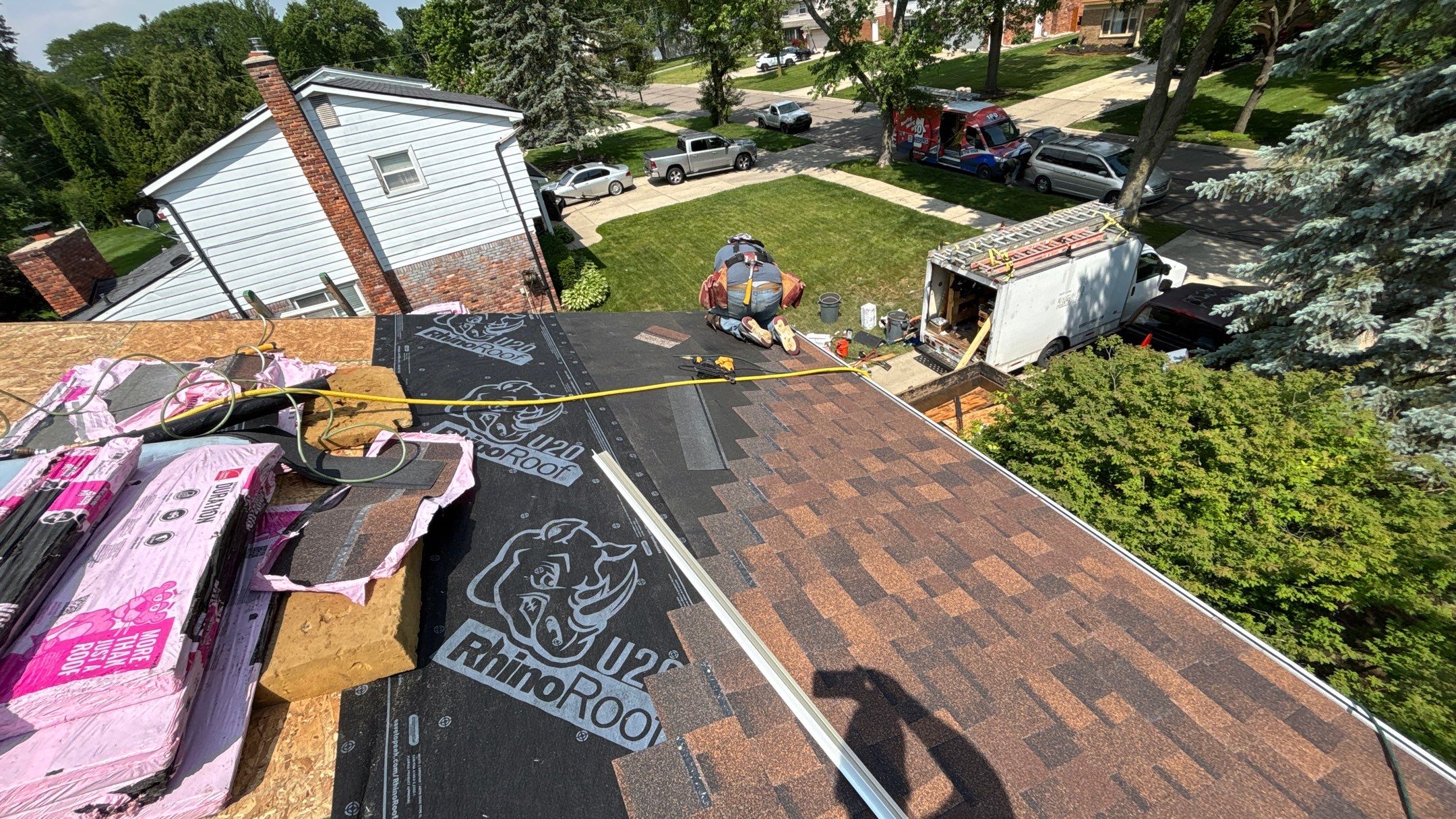 Roof Replacement using Owens Corning Brownwood by 180 Contractors