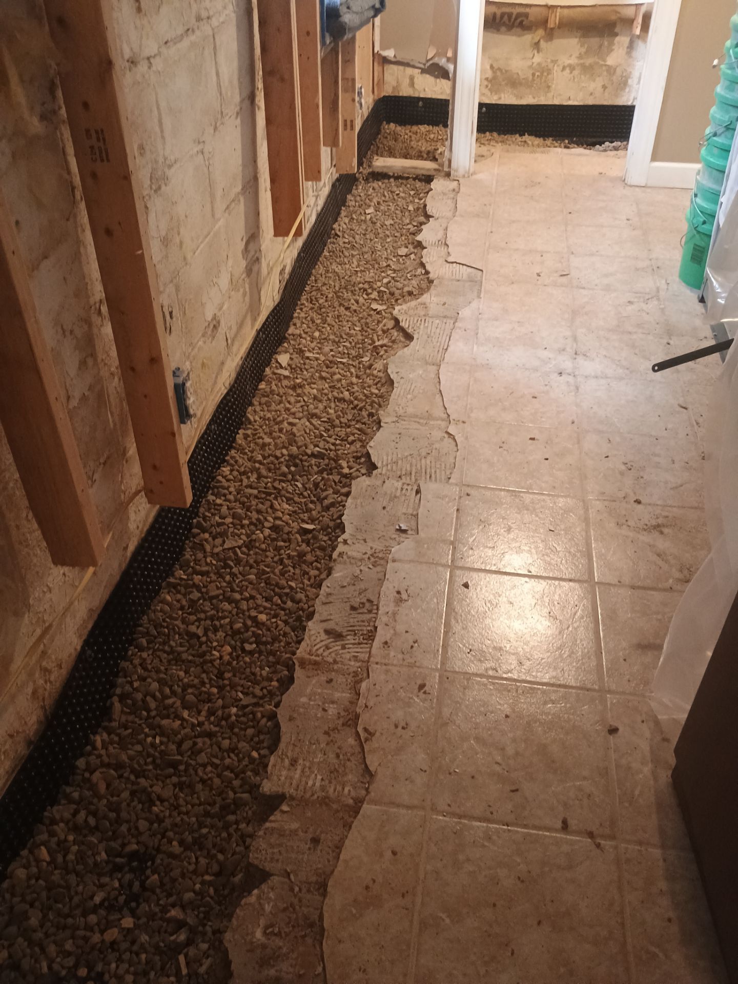 Drain Tile in Minneapolis for Kristen & Taylor by Waterproofing Northeast