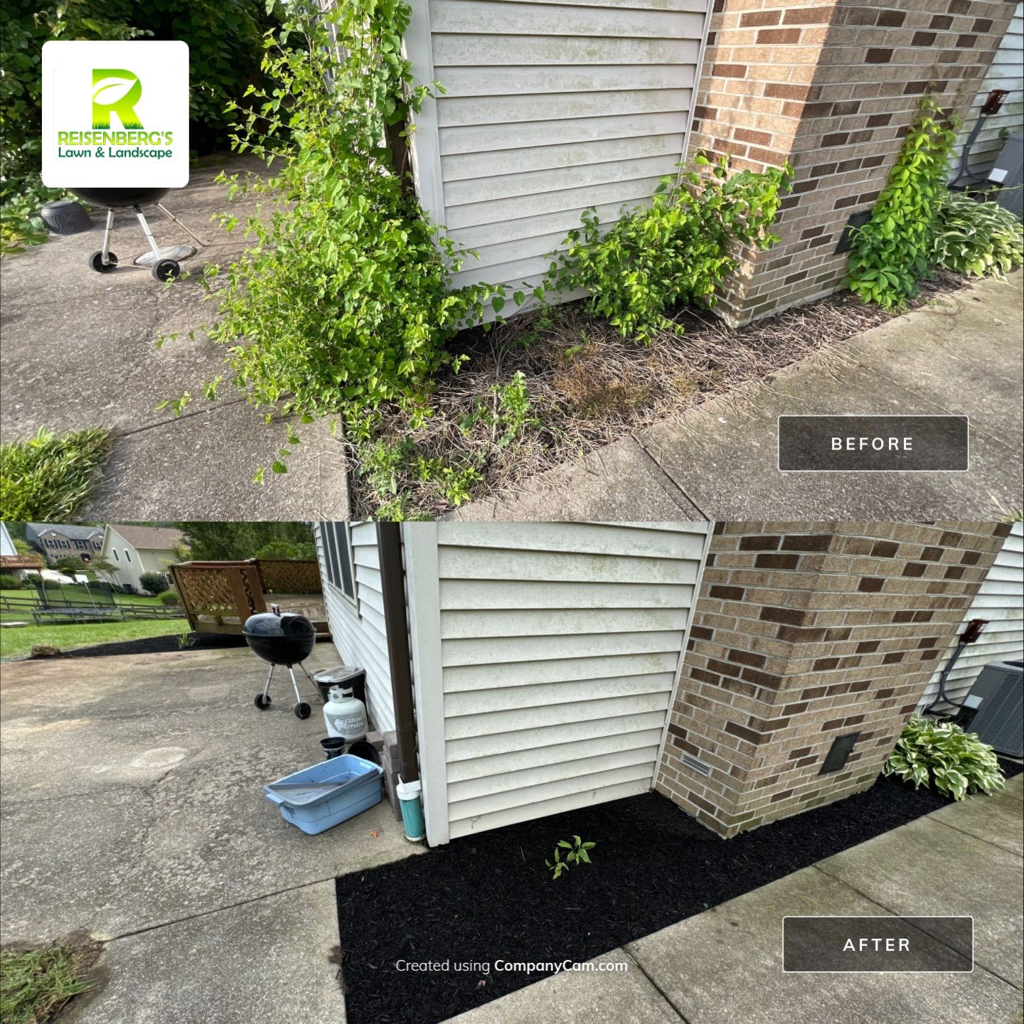 Complete Tear Out of Overgrown Landscape by Reisenberg’s Lawn & Landscape, LLC