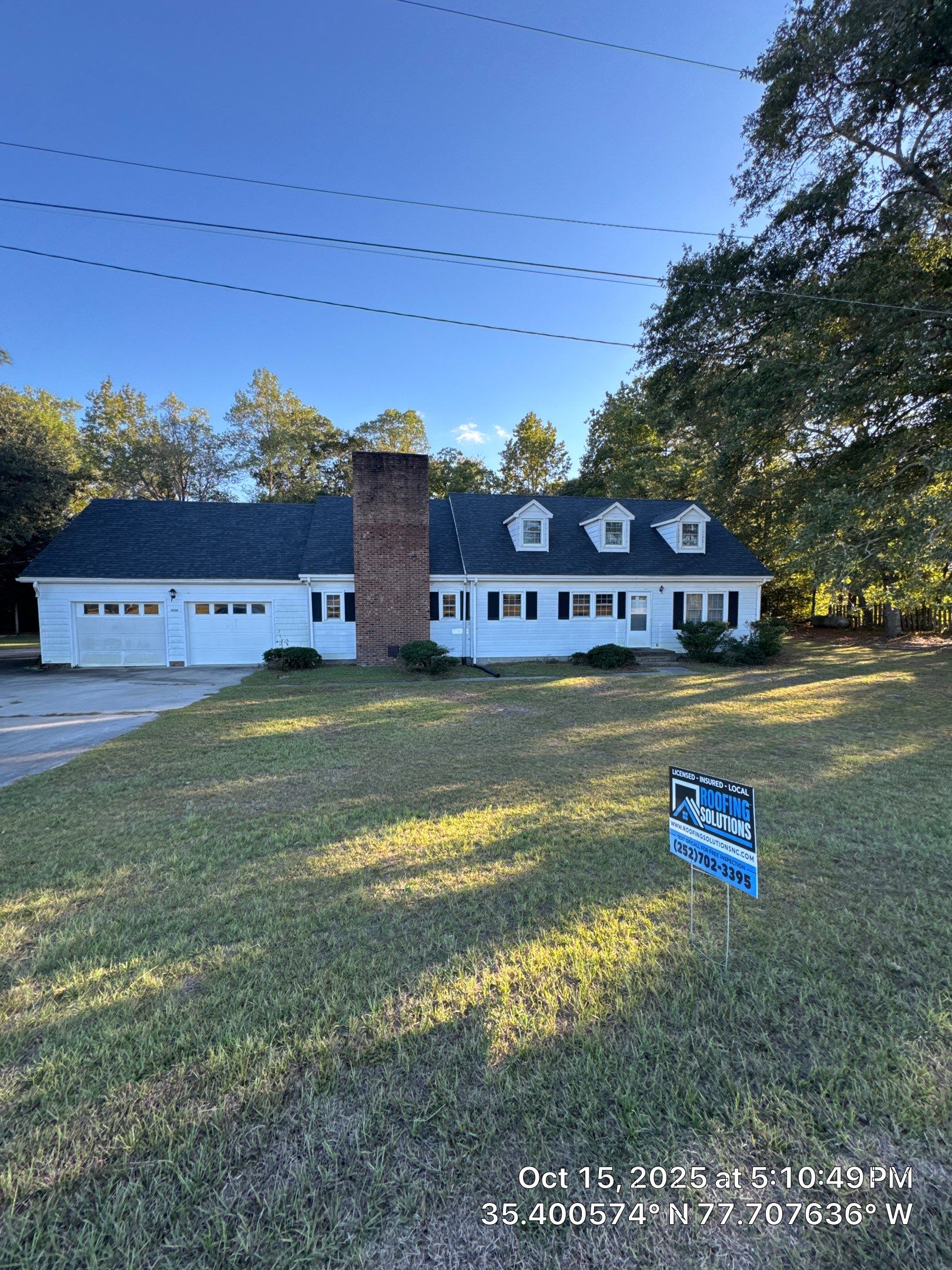 Roof Replacement Project in Snow Hill by Roofing Solutions
