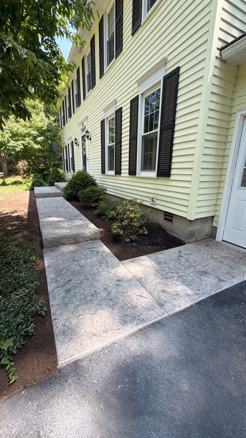 Fairport Oxford Slate Stamped Walkway by NG Masonry & Construction LLC