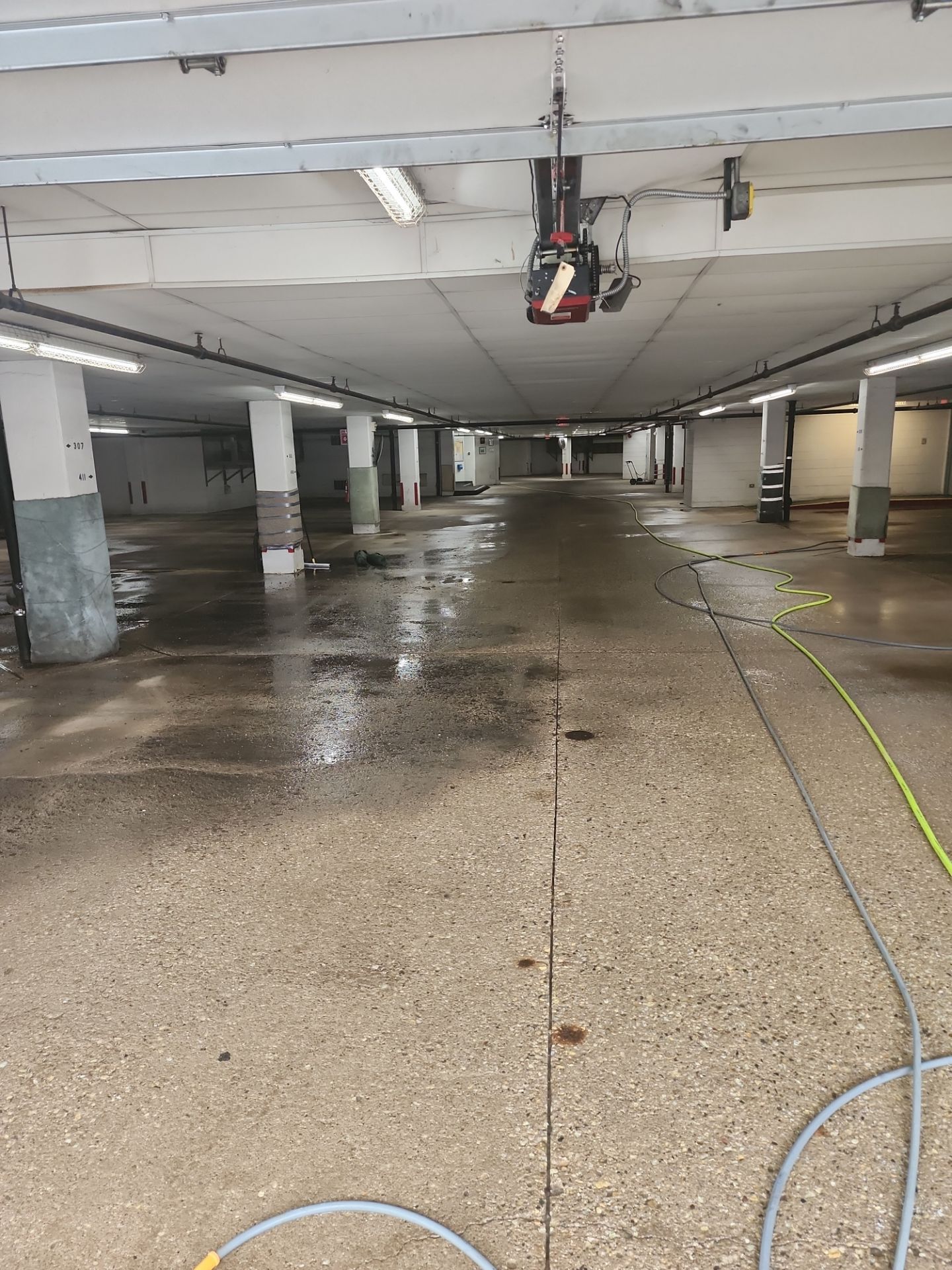 Parking Garage Sweeping & Concrete Deep Cleaning by Northern Power Washing LLC.