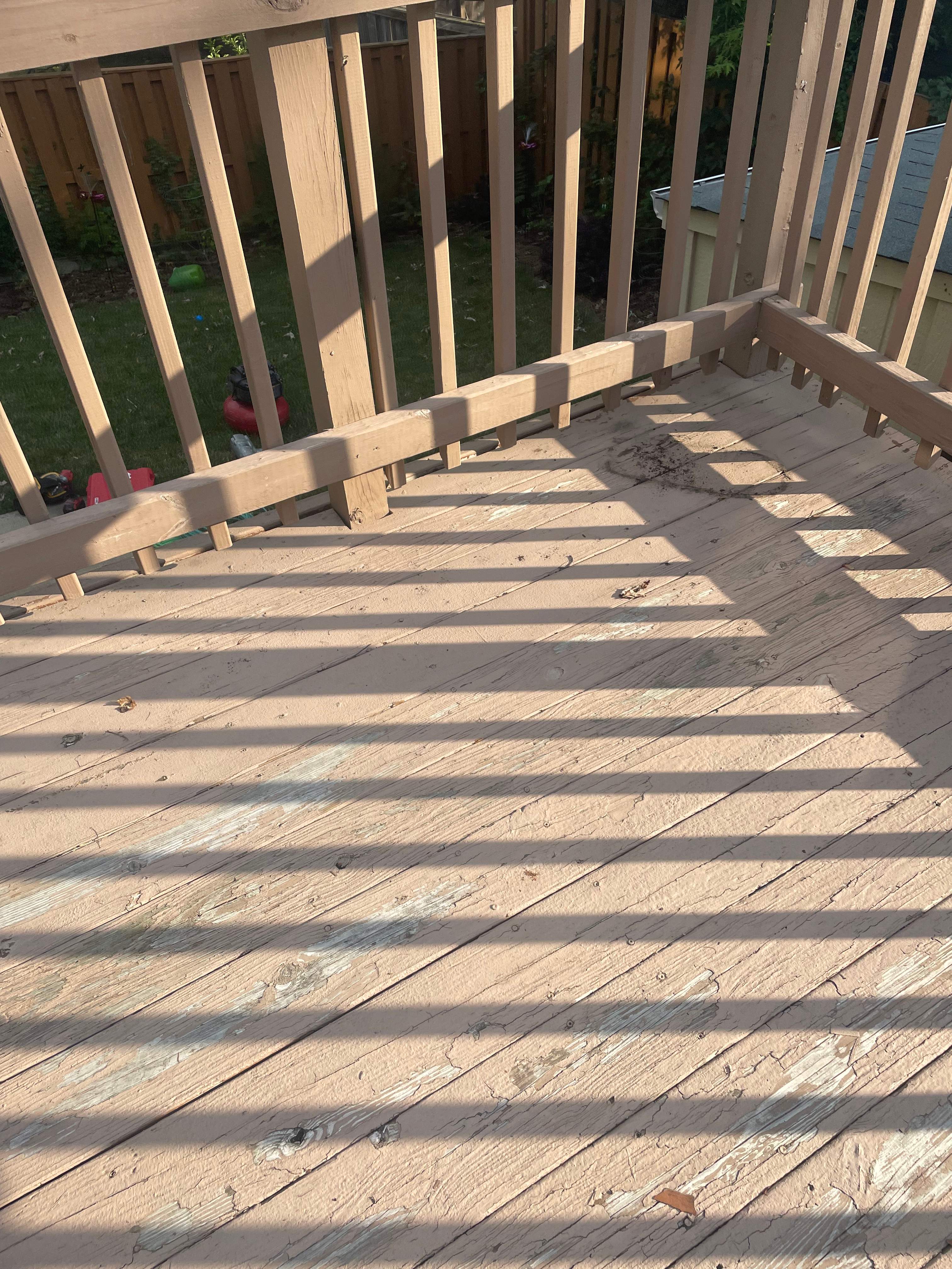 Deck resurfacing, railing replacement and concrete resurfacing by Fairfax Contractors, LLC