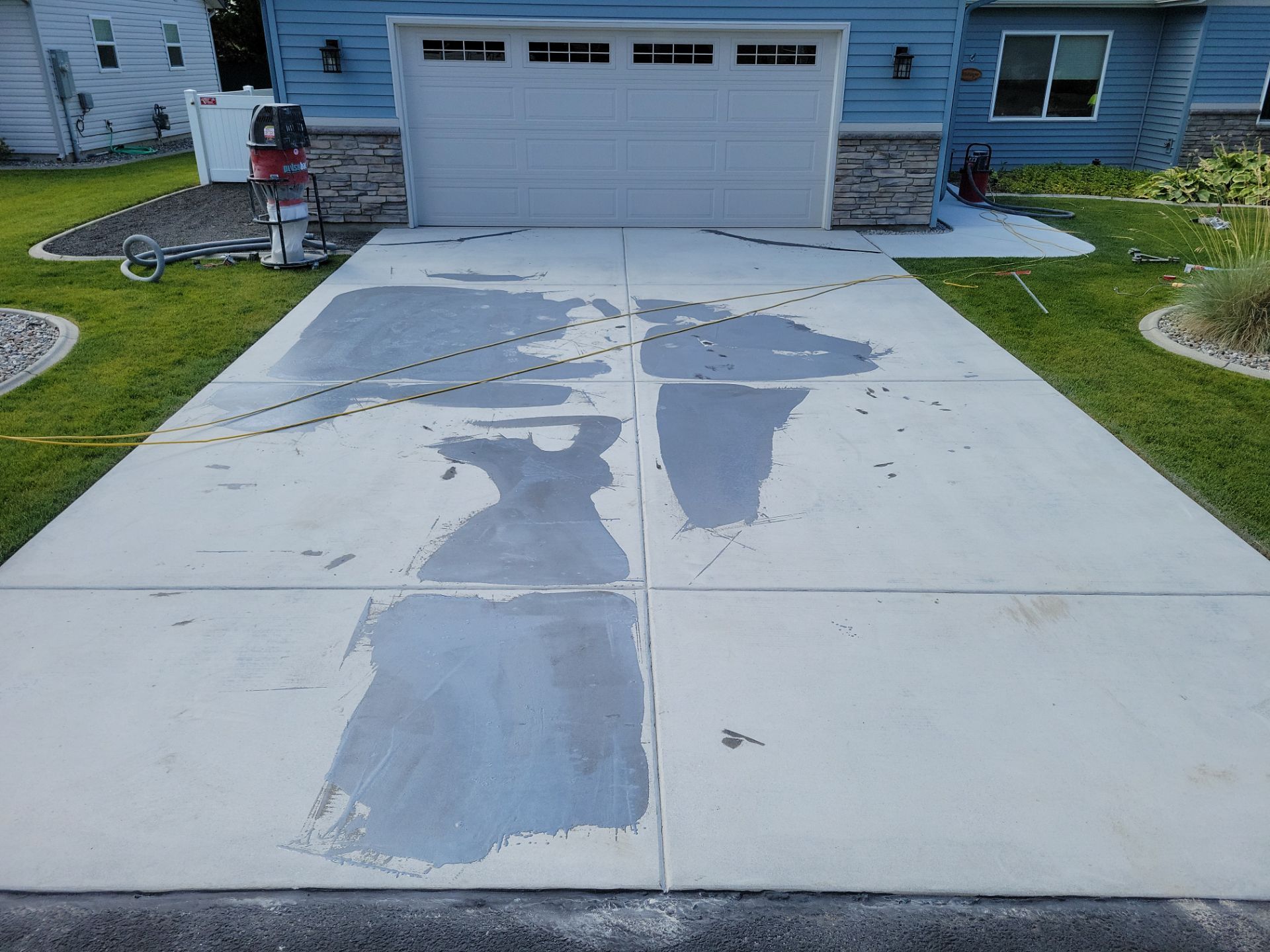 Driveway Transformation using 1/8 Tidal Wave by Croc Coatings, LLC