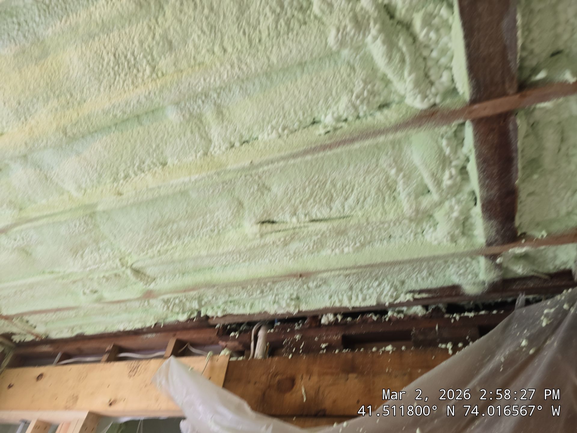 Attic Insulation using open cell spray foam by NYS Foam & Energy