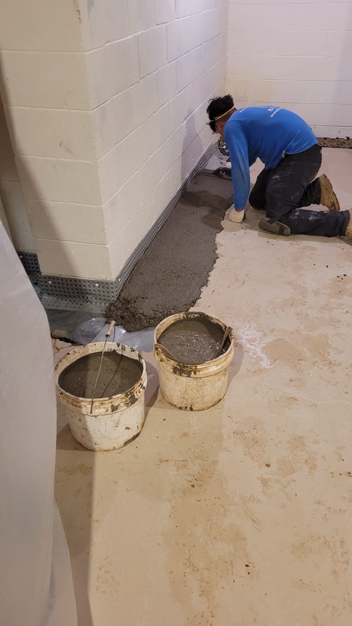 Interior French Drain With Radon Seal & Mold Remediation in Wall Township by Pure Service Pro, LLC 