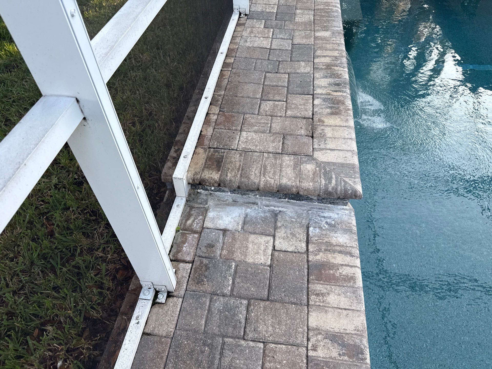 Paver Pool Deck Cleaning & Pool Cage Cleaning in River Point of Manatee – Bradenton, FL by Sunshine AquaWash