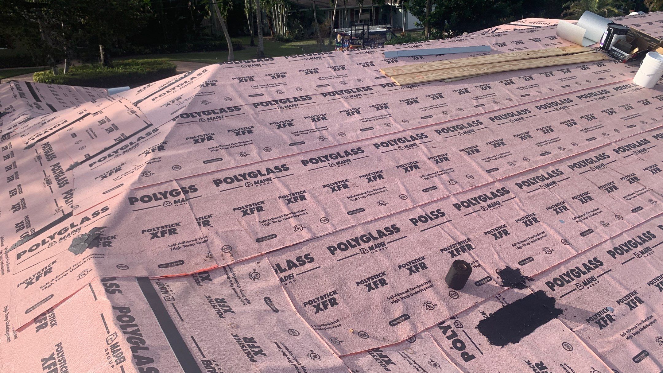 Residential Roofing Installation using 1" Nail strip metal roof by BLUES BROTHERS ROOFING