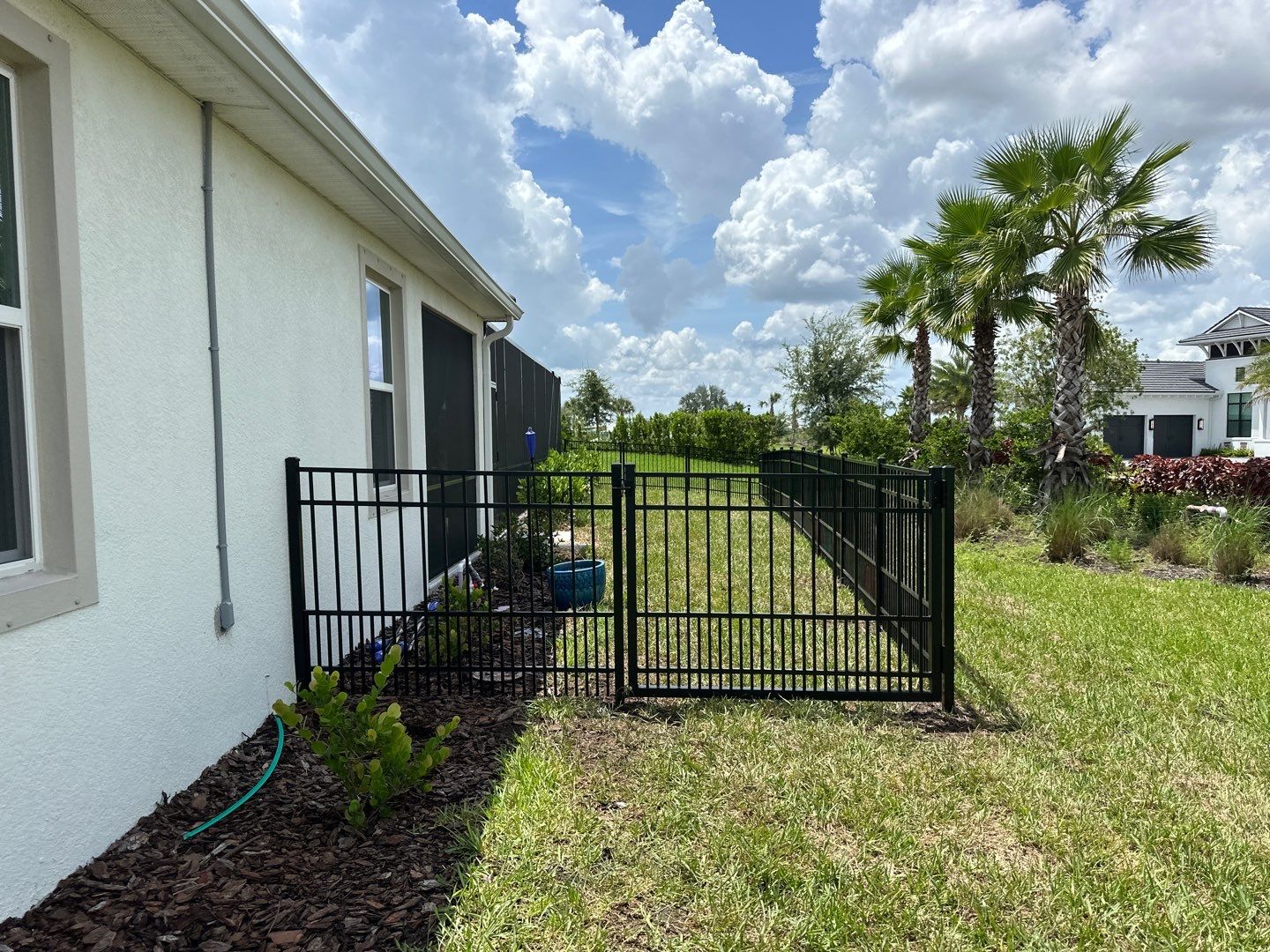 Aluminum Fence Installation using 3 Rail Aluminum Fence by Asap fence and gates, LLC