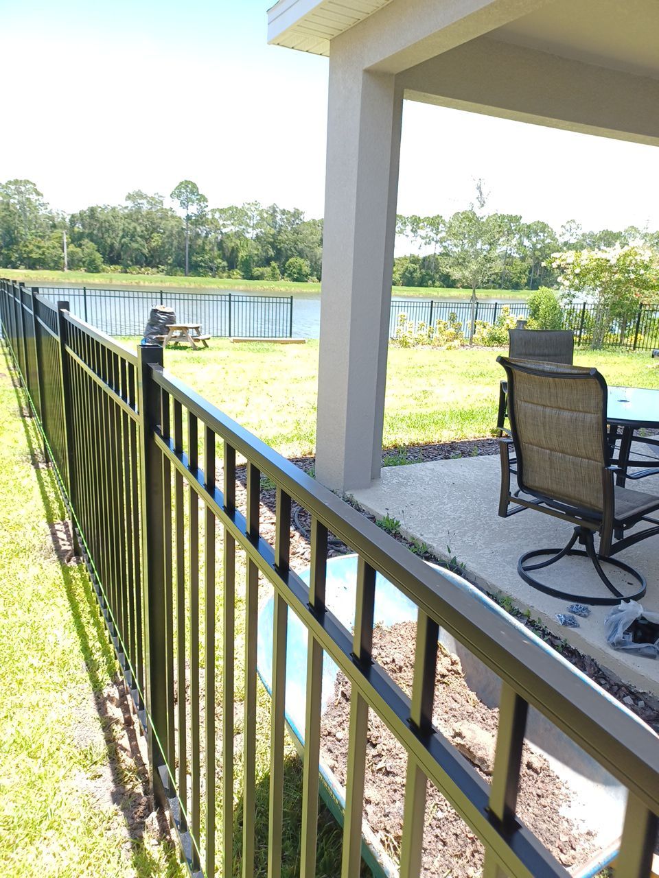 Sarasota, FL 4ft. Tall 3-Rail Black Aluminum Fence by Asap fence and gates, LLC