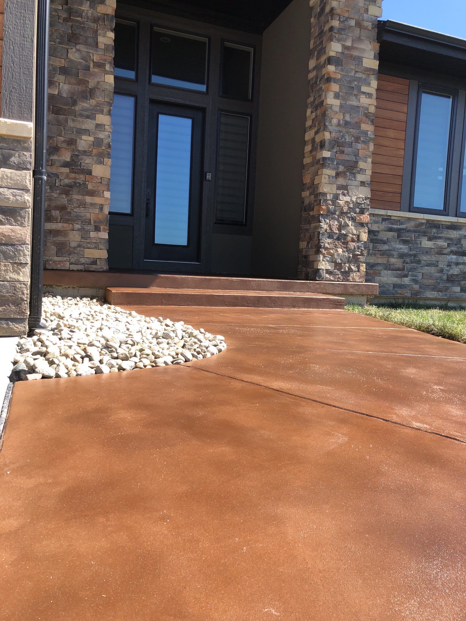Olathe, KS -- Stoop/Sidewalk Tuscan Overlay by Big Red Decorative Concrete, LLC