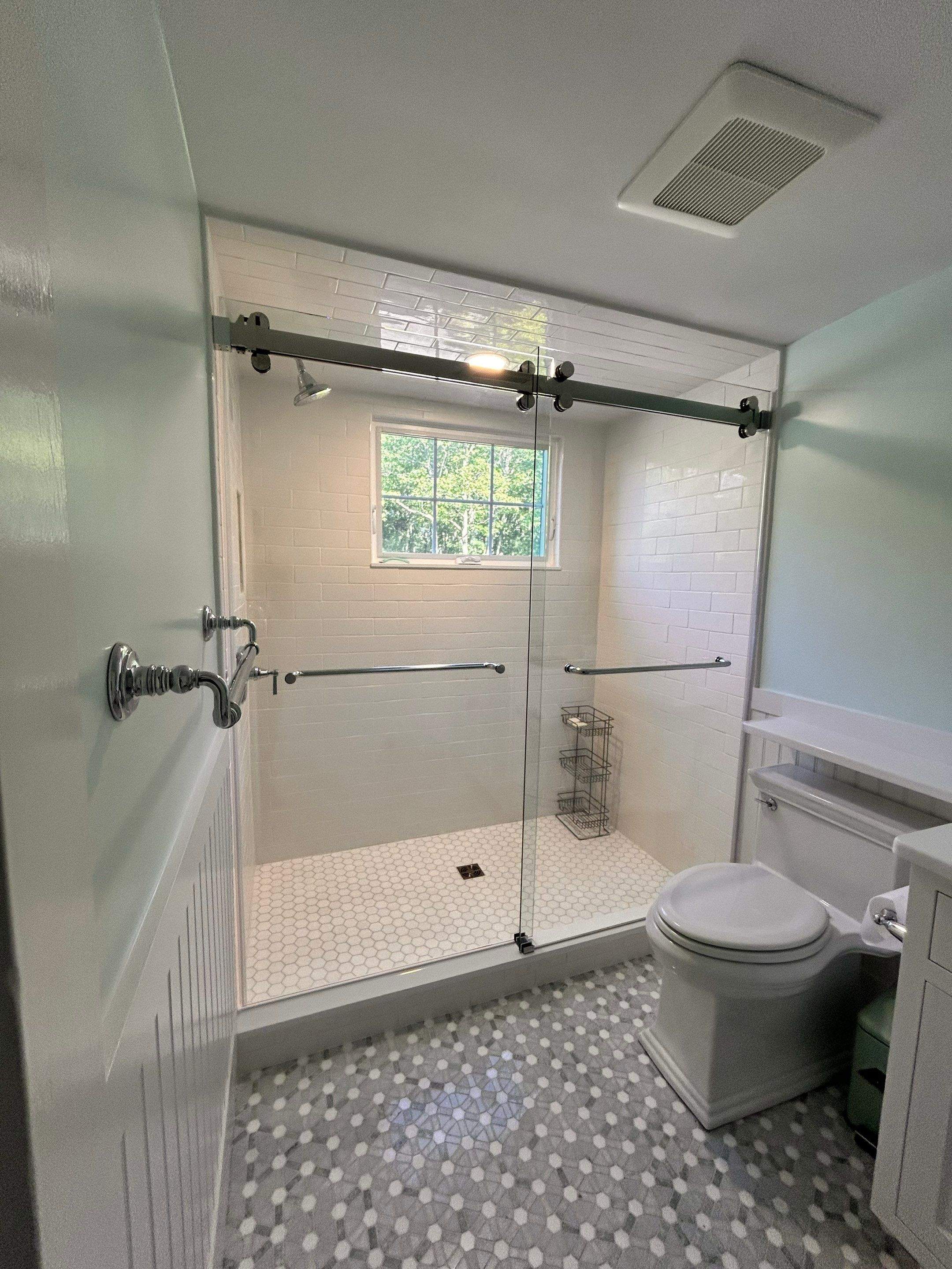 Multiple Frameless Showers by Cheshire Glass Company