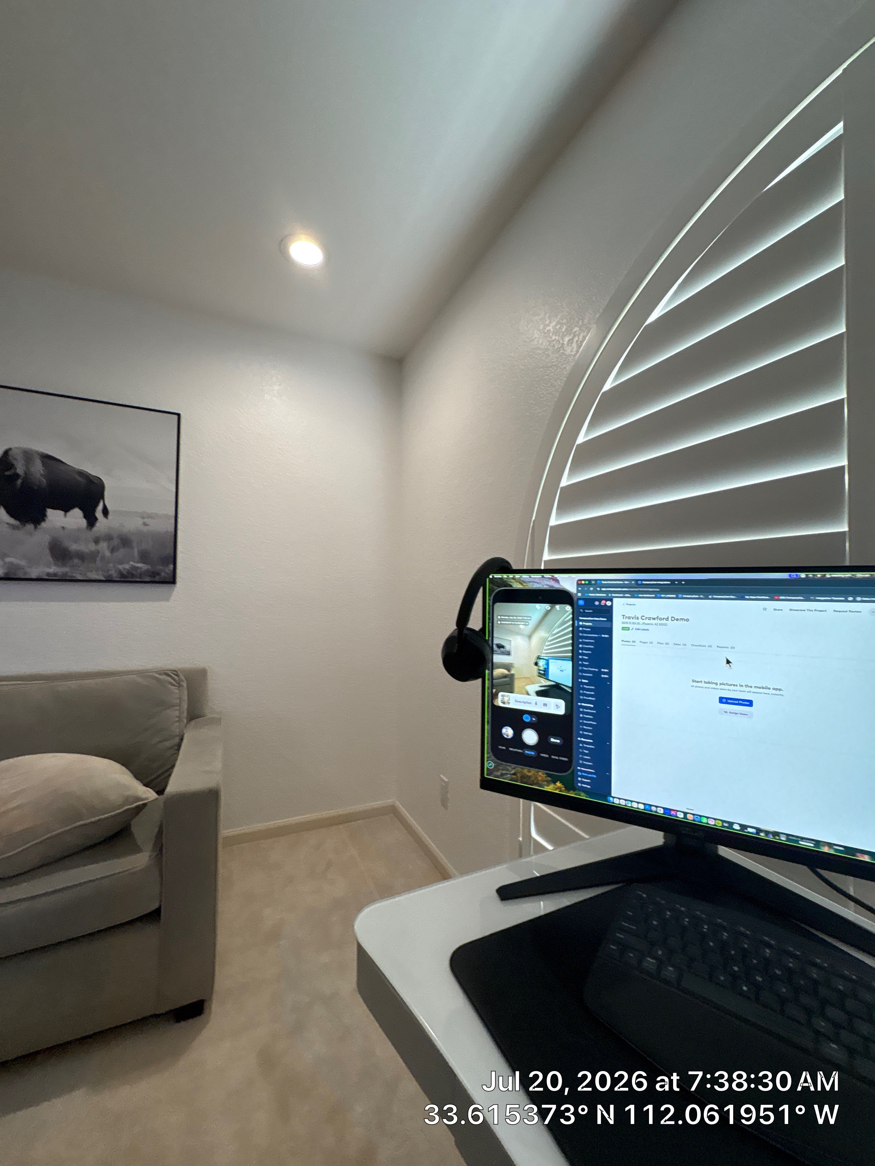 Phoenix Residential Electrical and Home Office AV Installation by CompanyCam Sales Demo