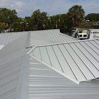 .032 Aluminum 1.5" Mechanical Seam Silver Metallic by Total Roofing System The Metal Roof Experts