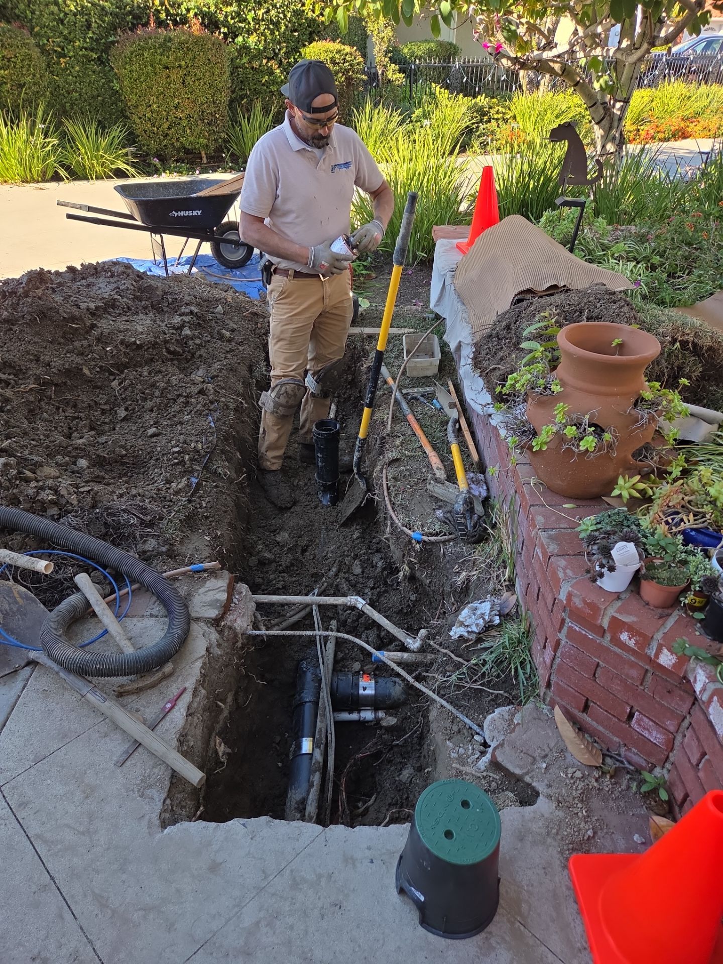 Area Drain Root Intrusion by Professional Plumbing Inc 