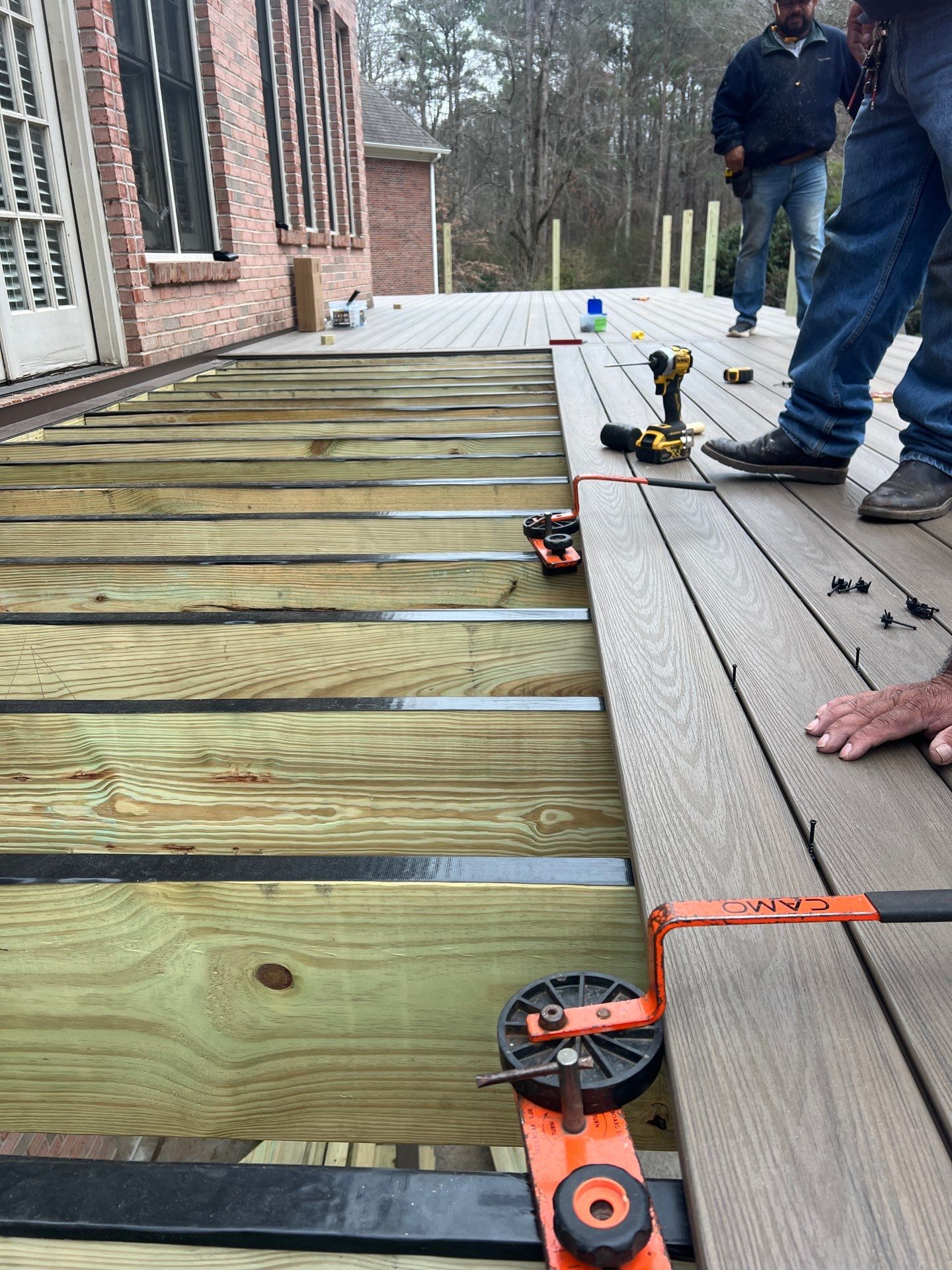 Deck Build using Deckorators Venture Series Decking in Alpharetta, GA by Nelson Exteriors 