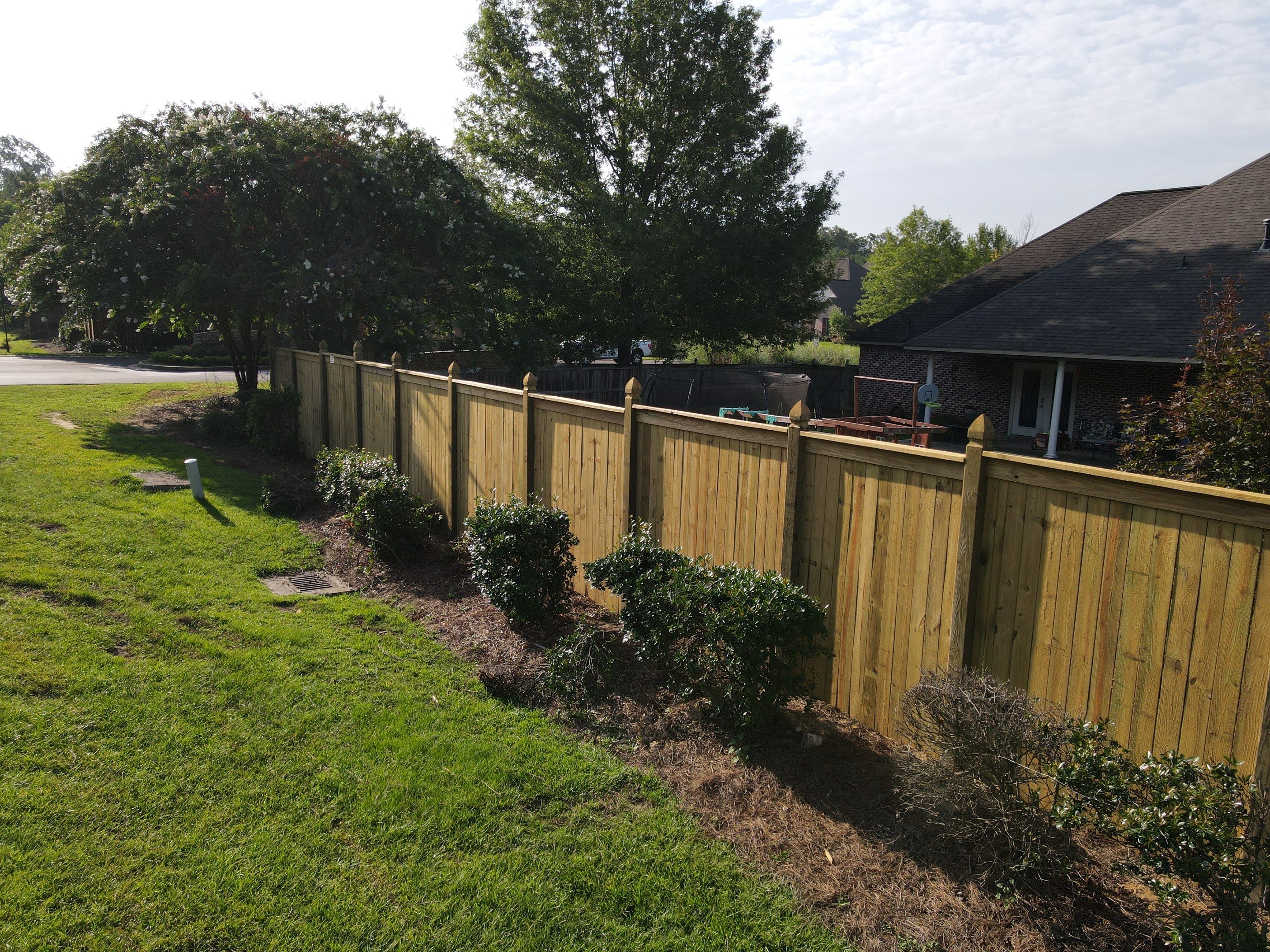 8ft Treated Pine Good Neighbor Fence by Roberson Construction LLC