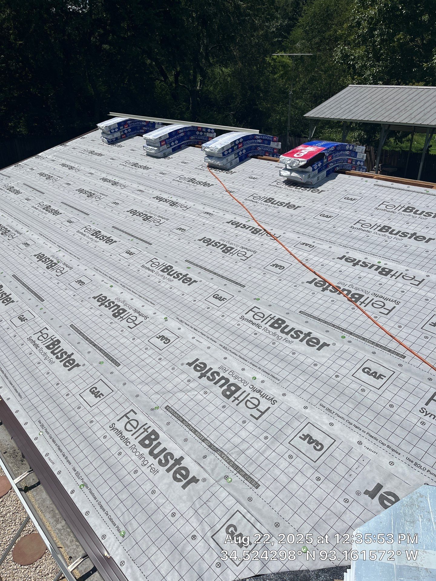 GAF Timberline HDZ Roof Replacement and Decking Repair in Hot Springs by Temple Roofing and Exteriors