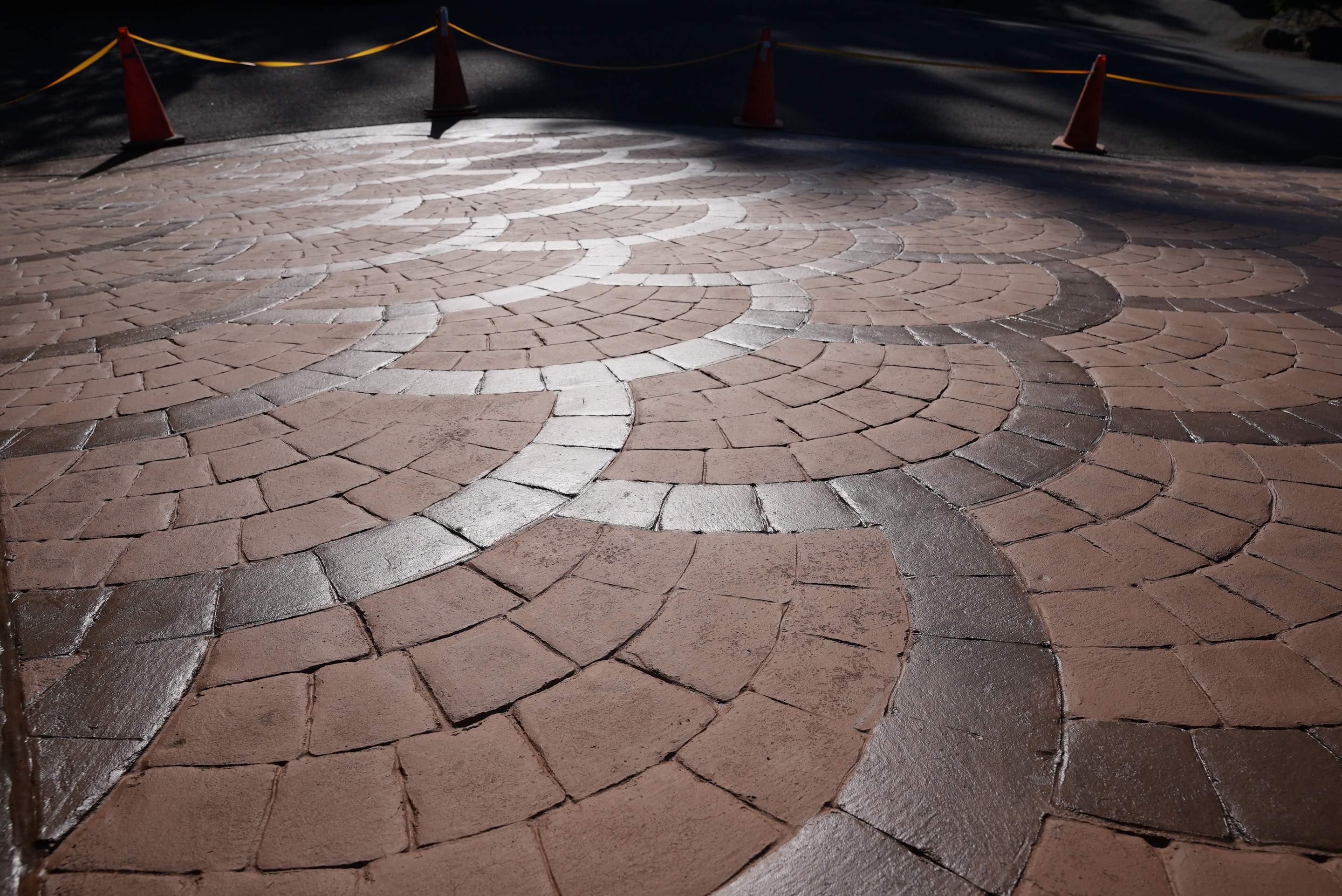 Mehta | Tiled Driveway with Sealer & Retaining Wall  by Jireh Asphalt & Concrete Inc 