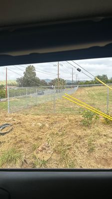 Fence installation using chain link wire