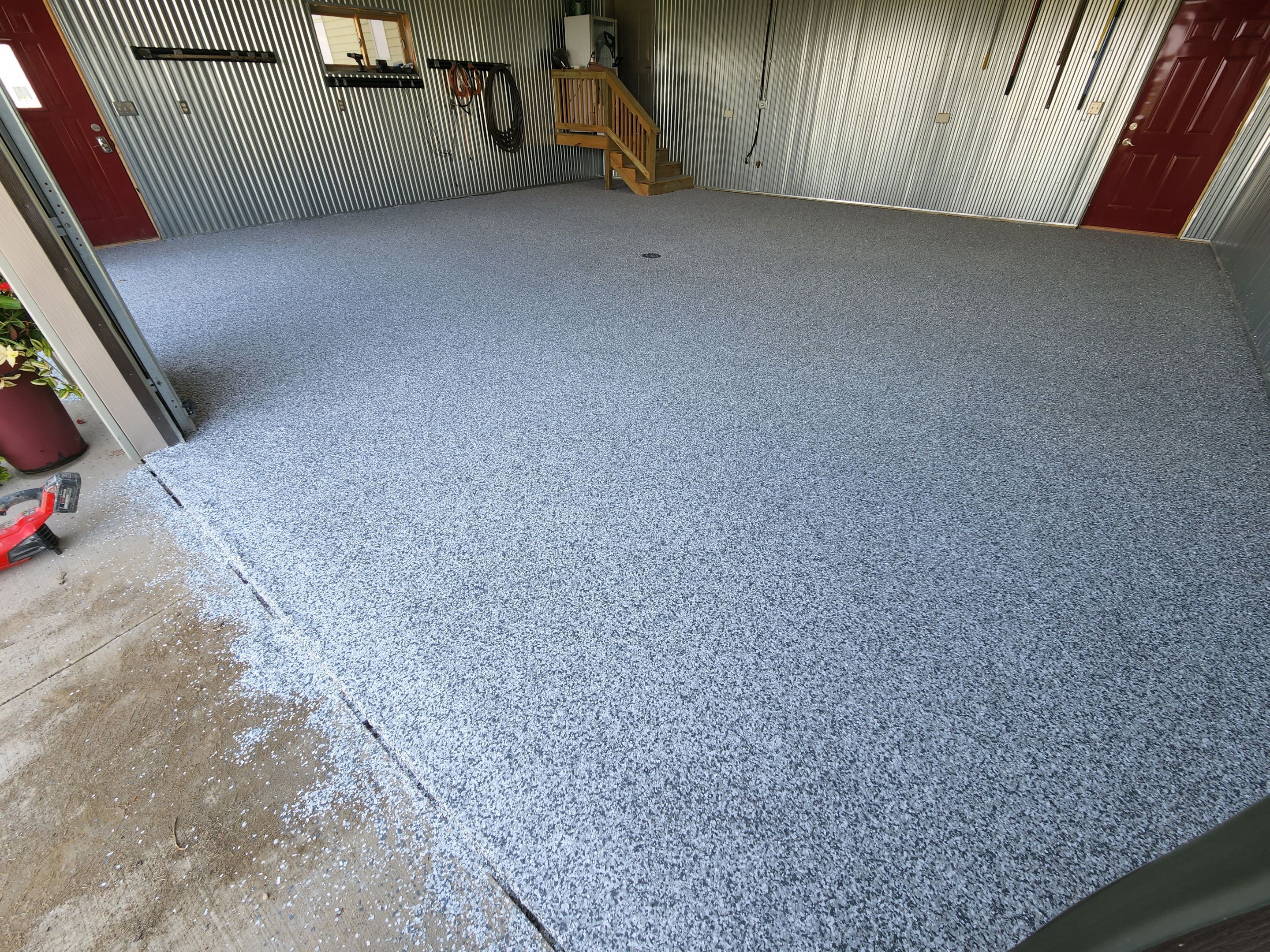 Garage using Slate Stone by Select Painting, Coatings & Garage Cabinets