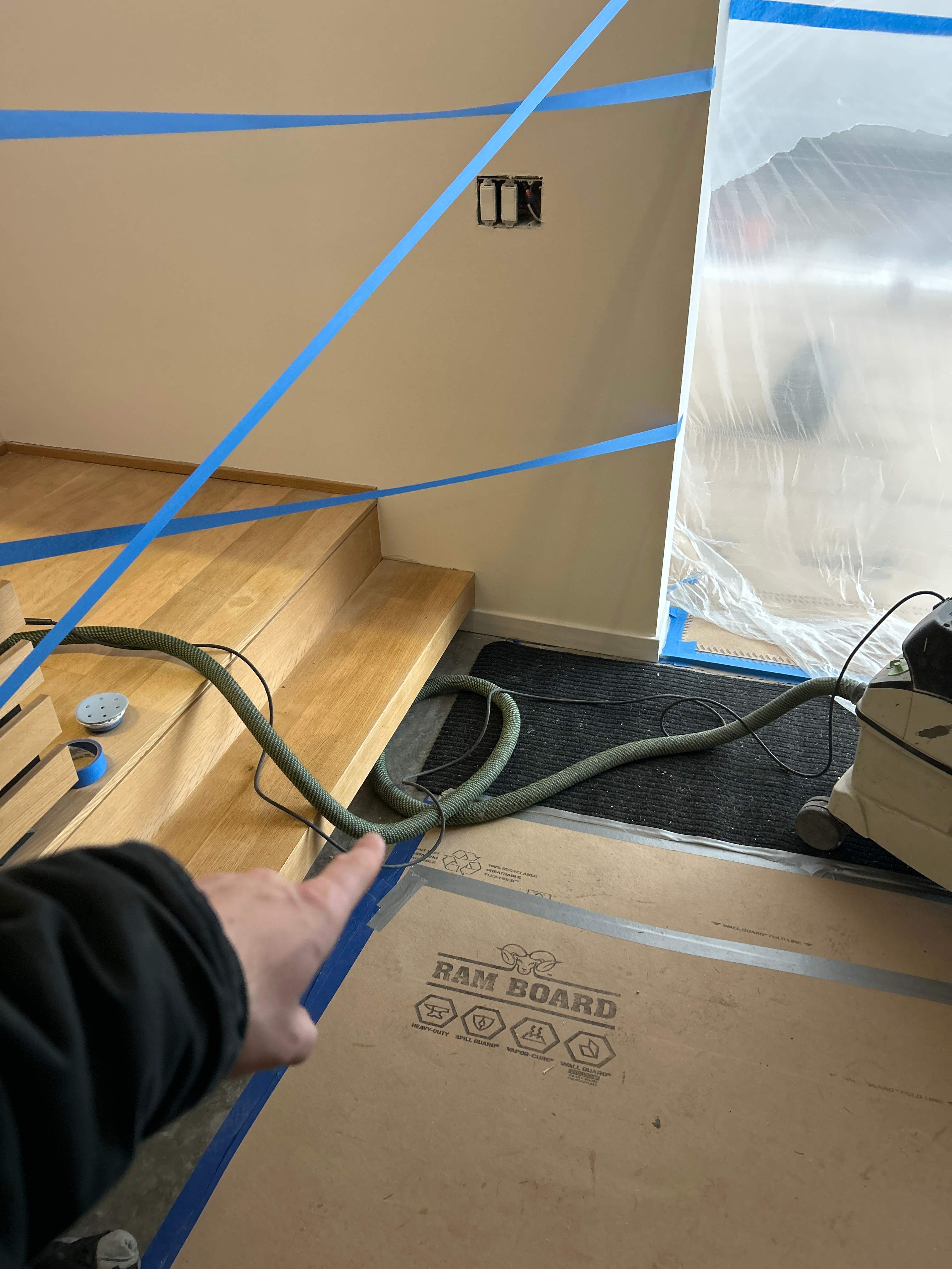 Basement Remodel using Engineered White Oak by RTBaldwin Hardwood Floors
