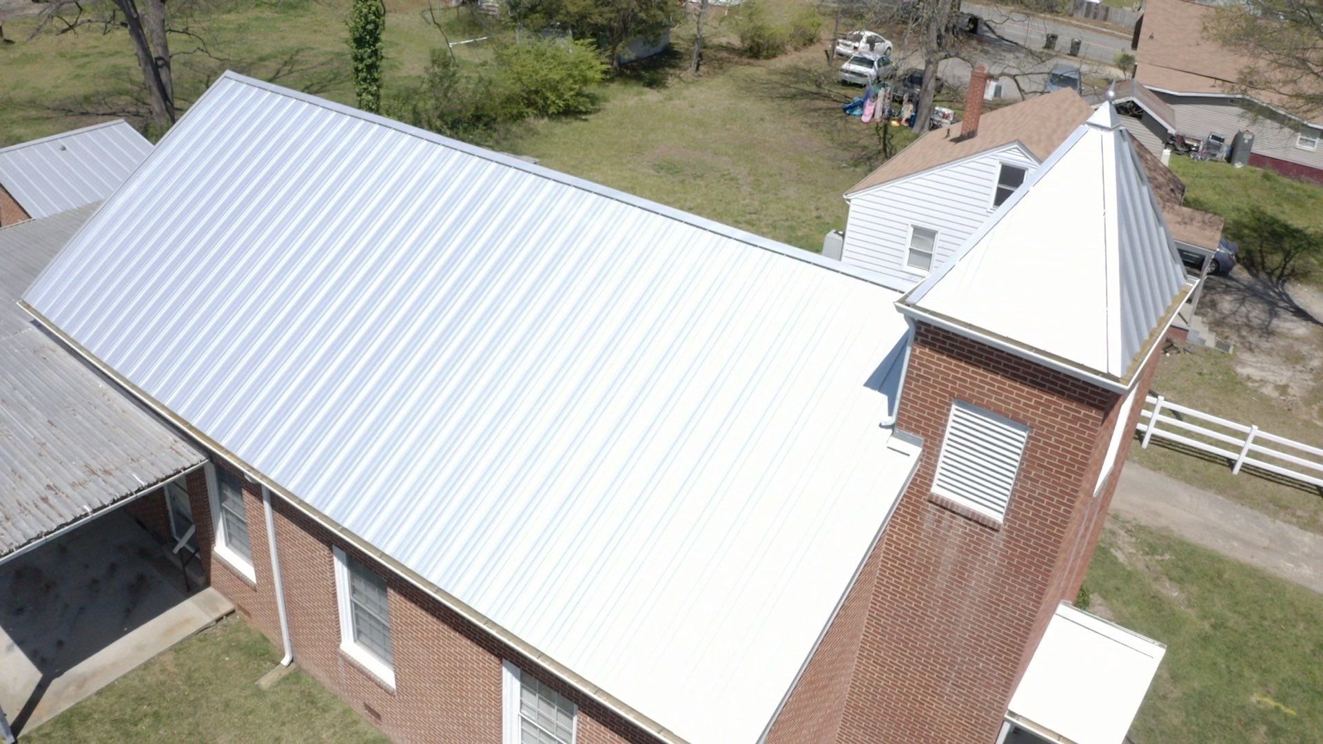 Primitive Baptist Church using Standing Seam Metal by Just In Time Roofing and Restoration