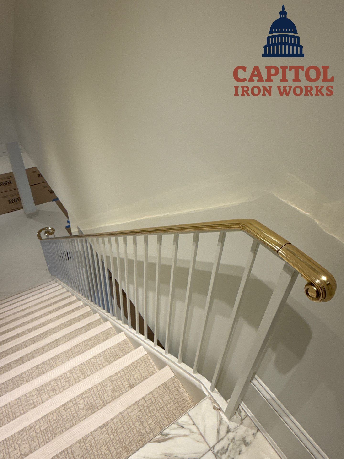 Modern Brass Top Rail Refurbishment - Washintong DC by Capitol Iron Works