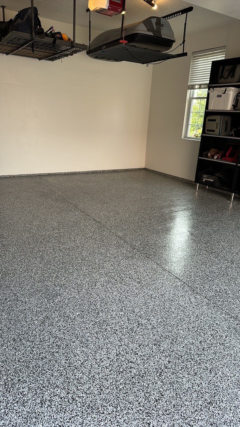 Garage Floor using Domino by Your1DayFloor.com
