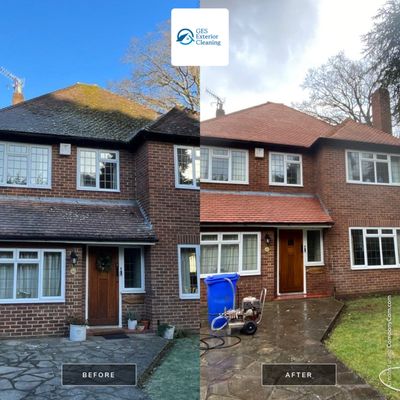 Roof Cleaning and Biocide Treatment using Honda 15lpm Low Pressure Washing Machine