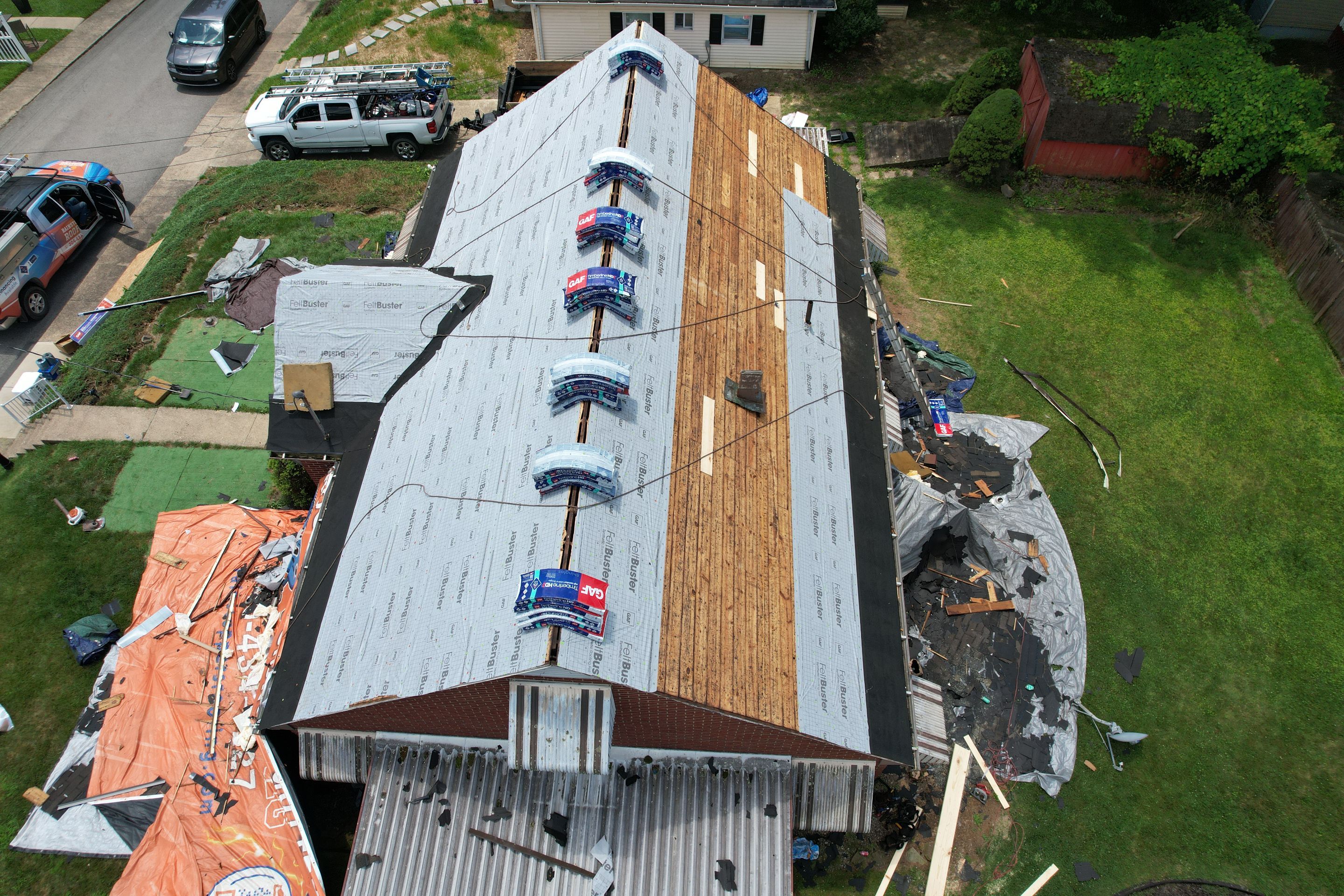 Residential Roofing Installation using GAF Timberline HDZ Pewter Gray by Rainstoppers Roofing