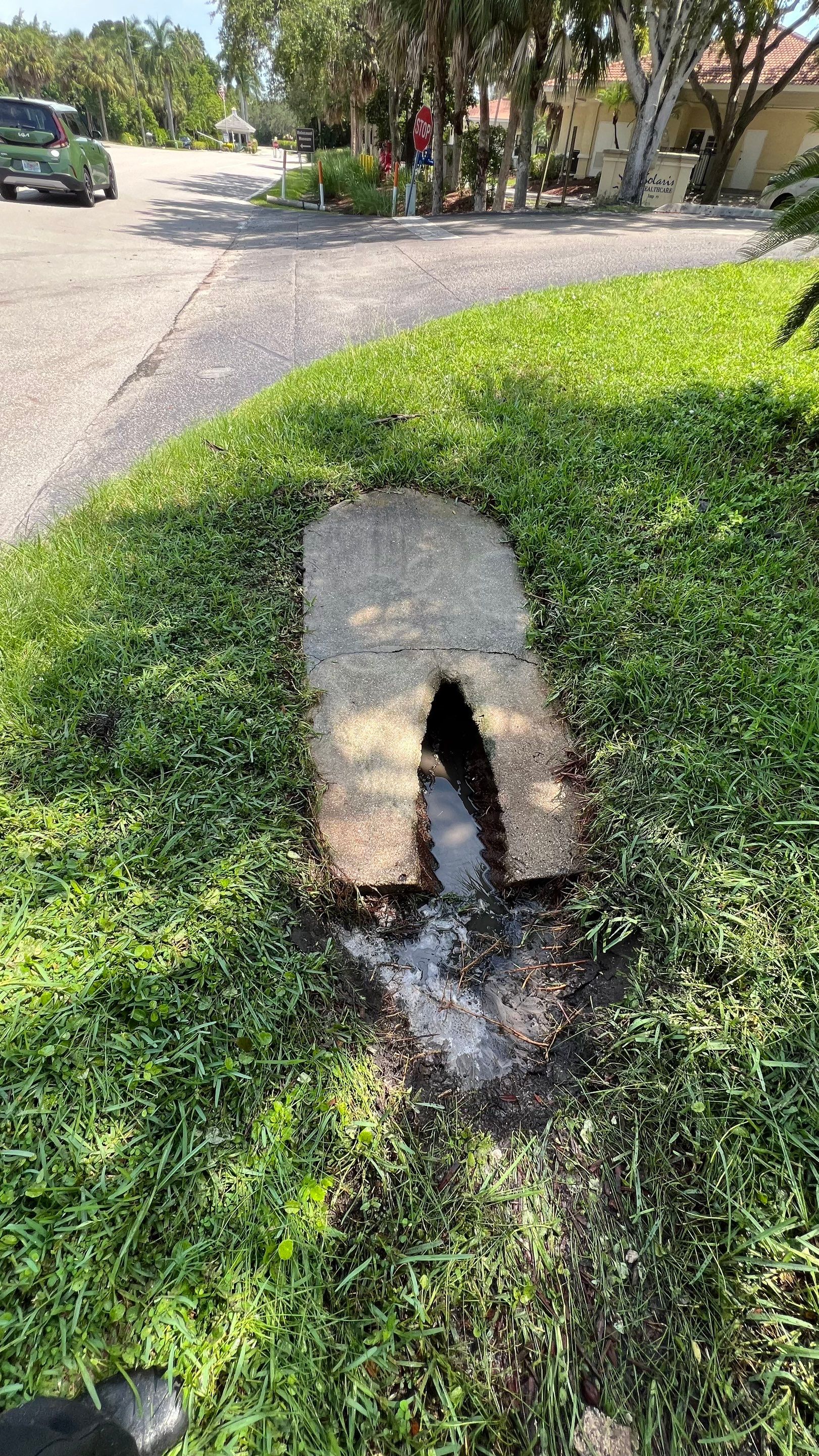 Naples Community Entry Road Stormwater System Cleaning by APS Power & Water