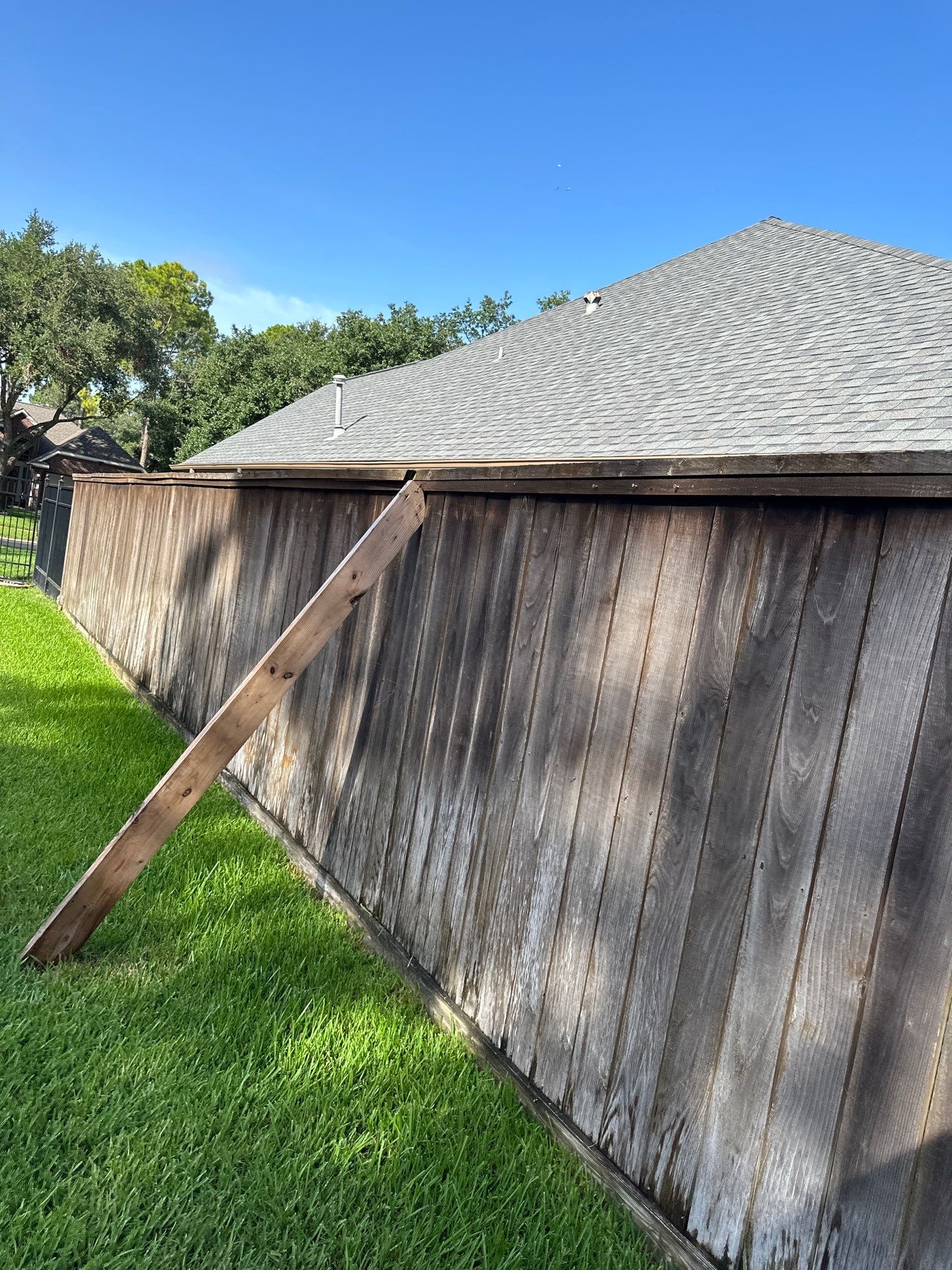 Wood fence project in Cypress by Tim's Fences