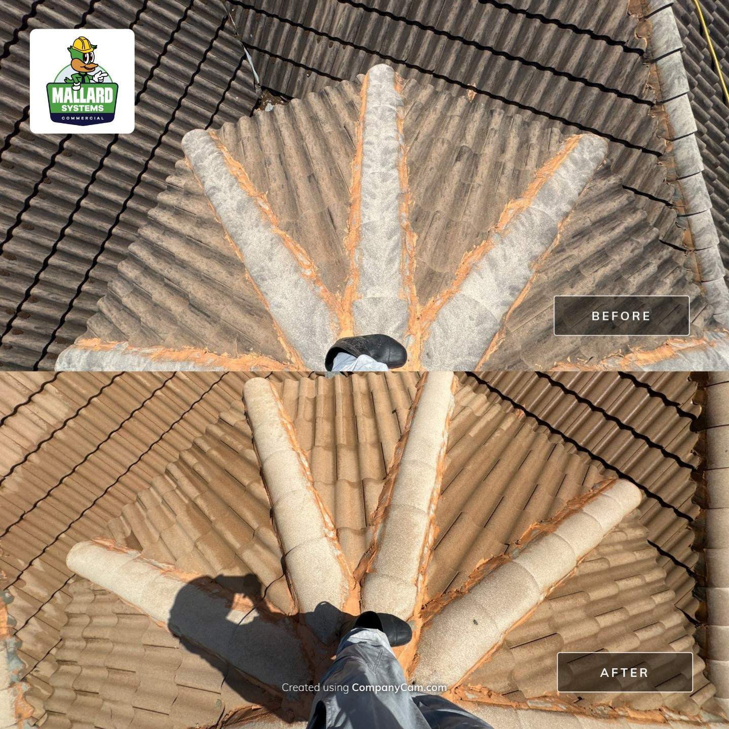Barrel Tile Roof Cleaning by Mallard Systems