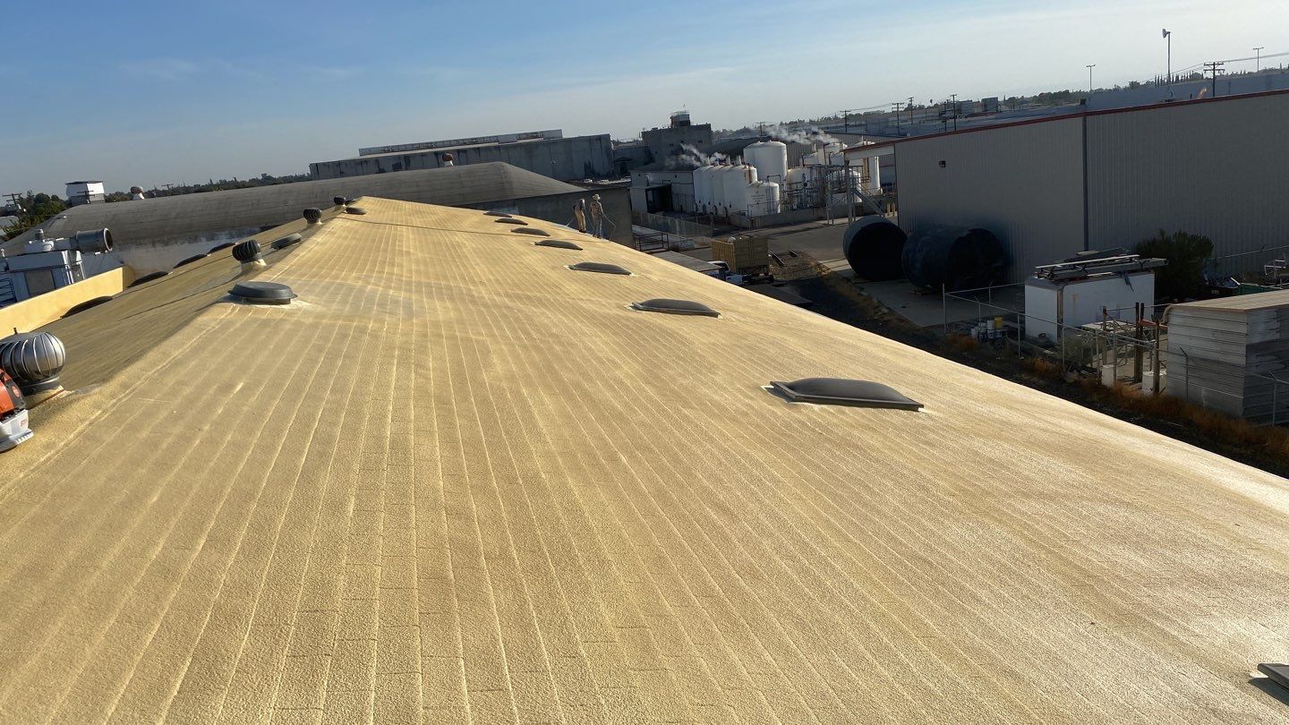 Spray foam and coatings using Polyurethane spray foam by Straight Edge Roofing Inc