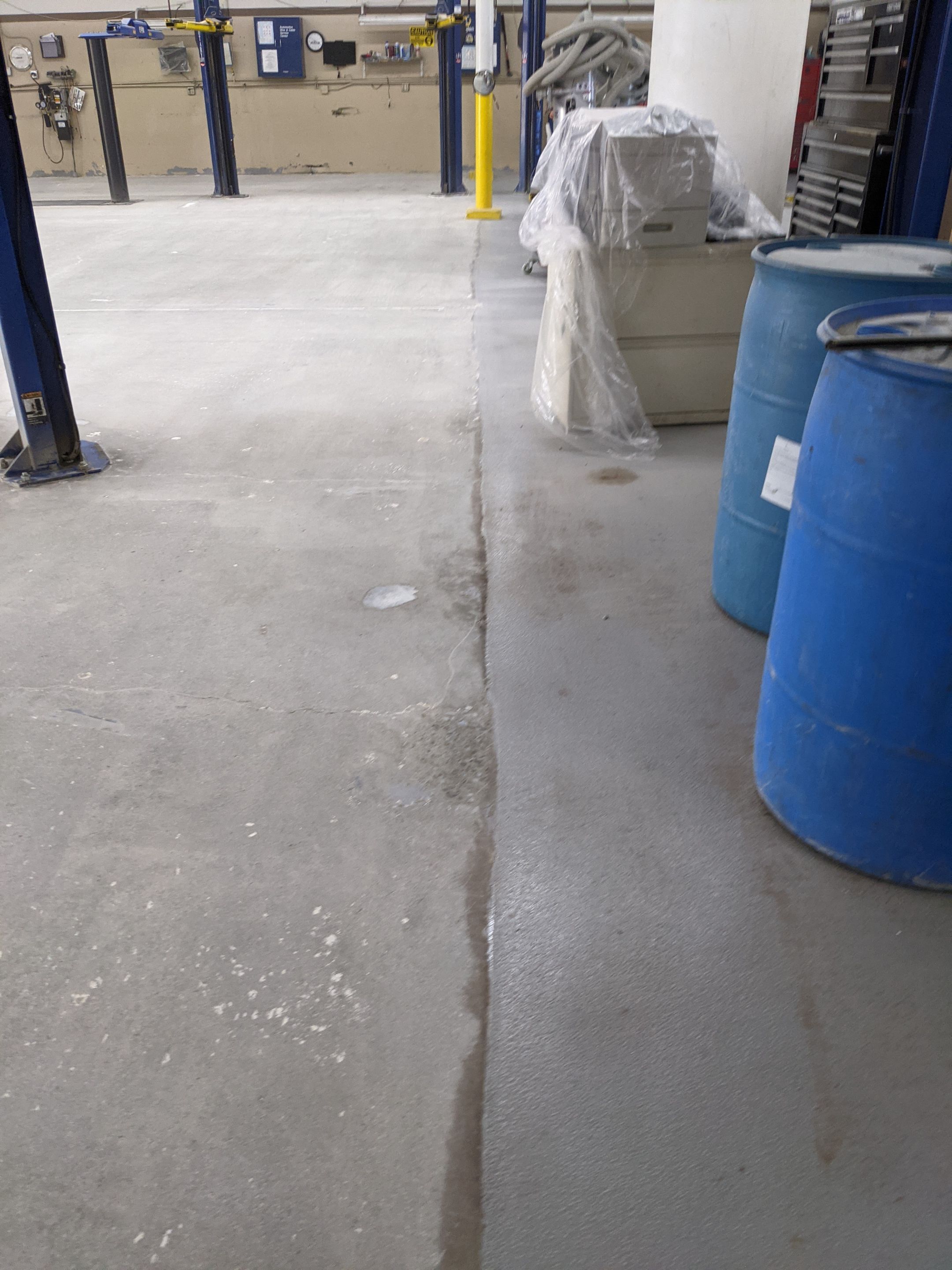 Commercial Floor Transformation using Penntek Shop Floor System by Croc Coatings, LLC