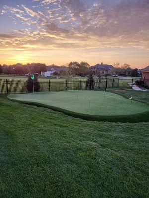 2 Custom Residential Golf Green's and 5 Tee Boxes Installation in Bargersville