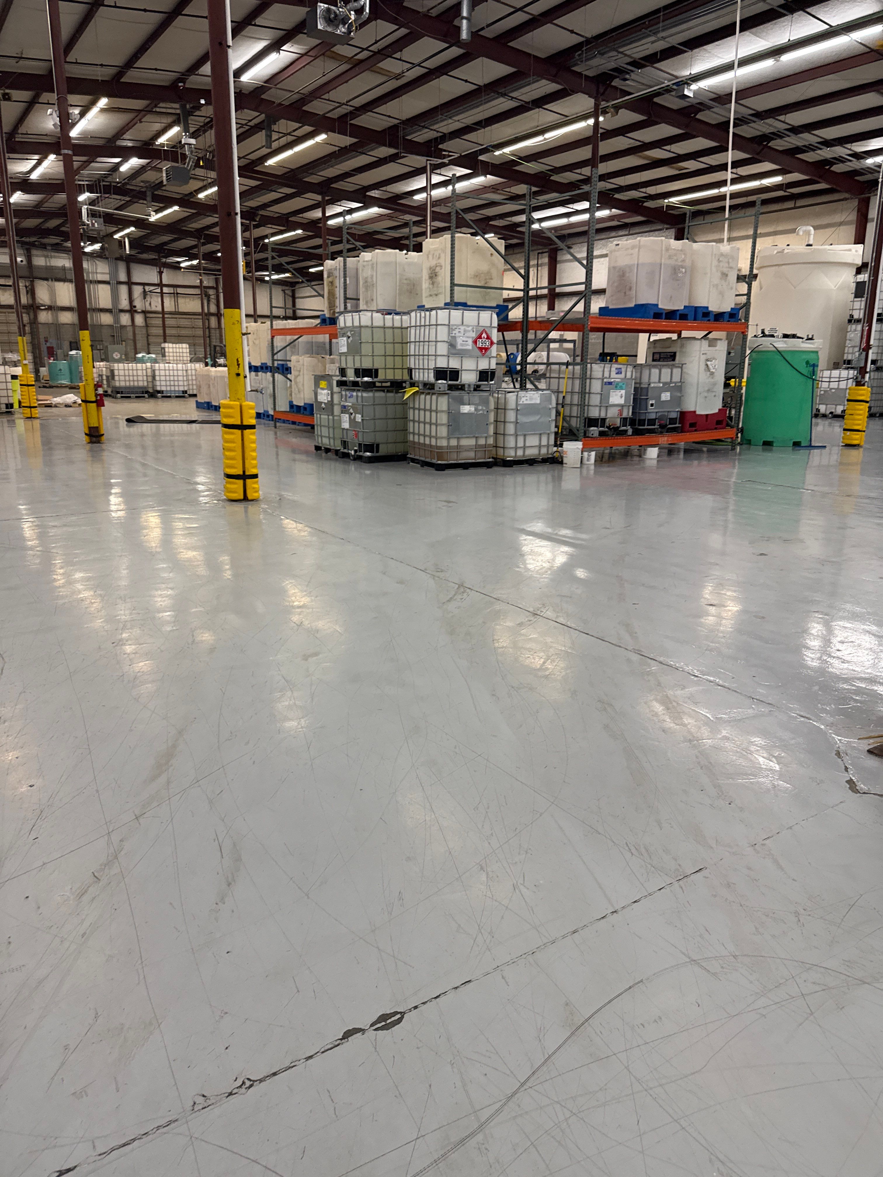 High-Gloss Industrial Epoxy Flooring Installation in Tucker, Georgia by Cornerstone Hard Surface Restoration