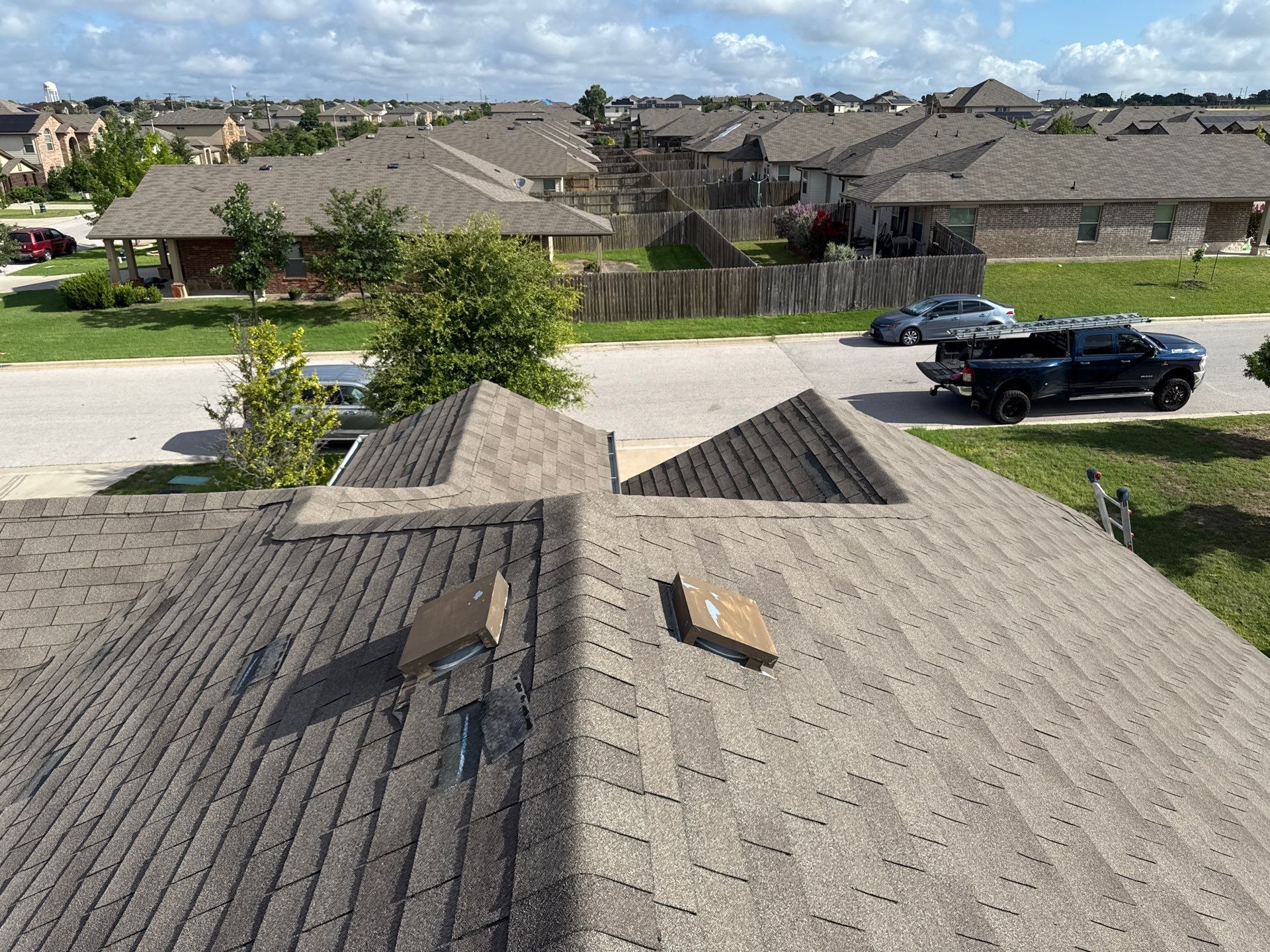 Residential Roof Replacement using GAF - HDZ - Barkwood by Action Exteriors Austin
