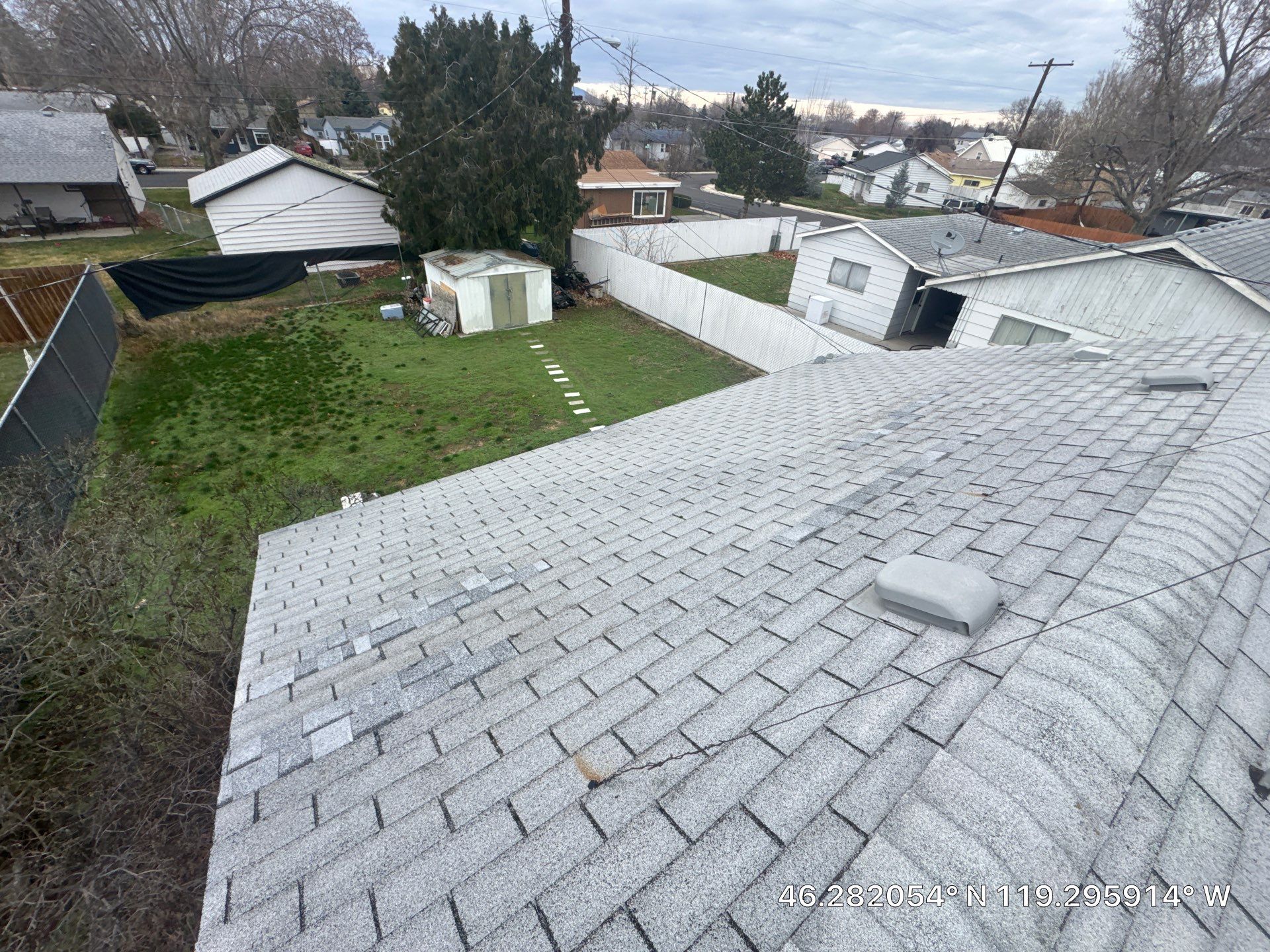 Residential Roofing Installation Featuring Granite Gray Shingles in Richland by Alpine Roofing