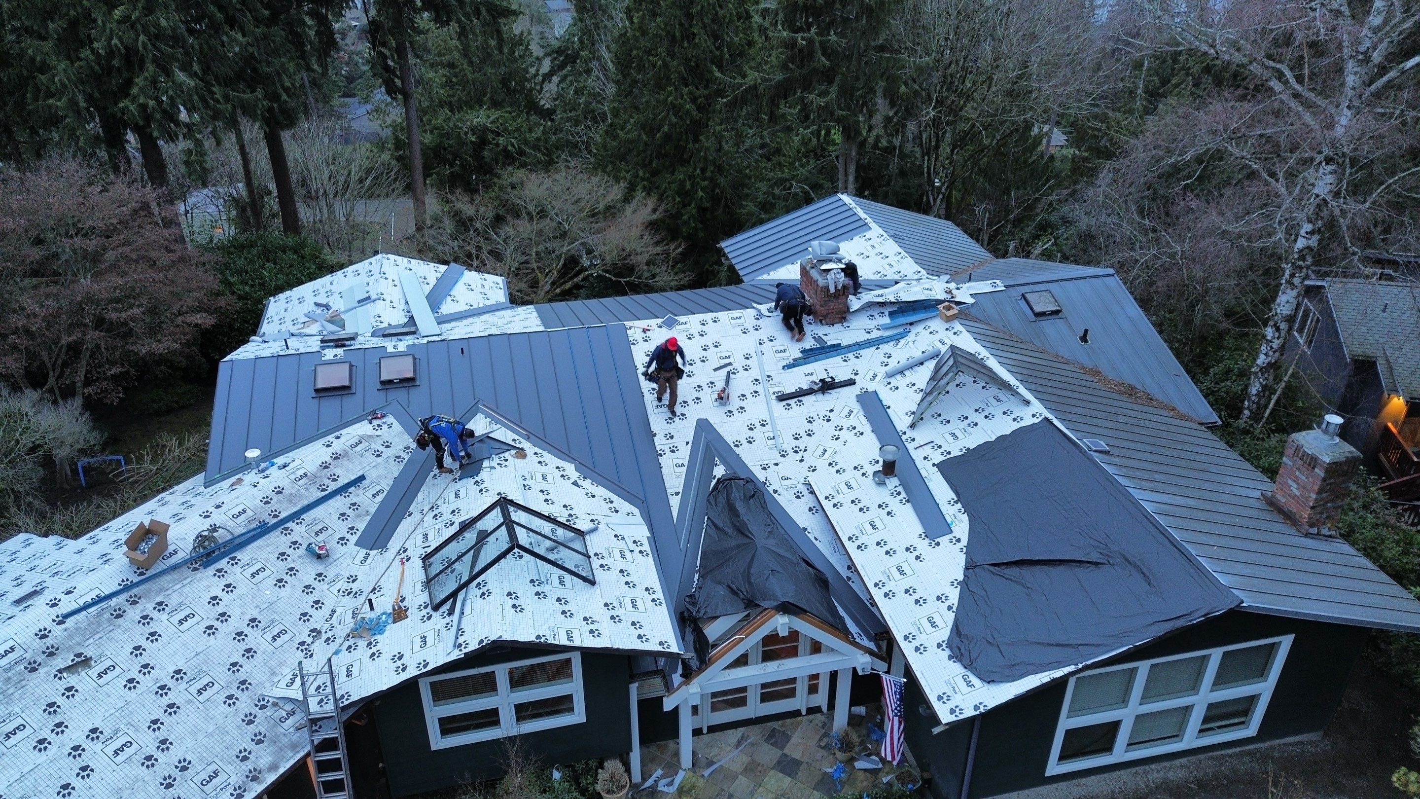 Mercer Island, Metal Roof Replacement, NRM 1000 by Proline Roofing & Restoration LLC