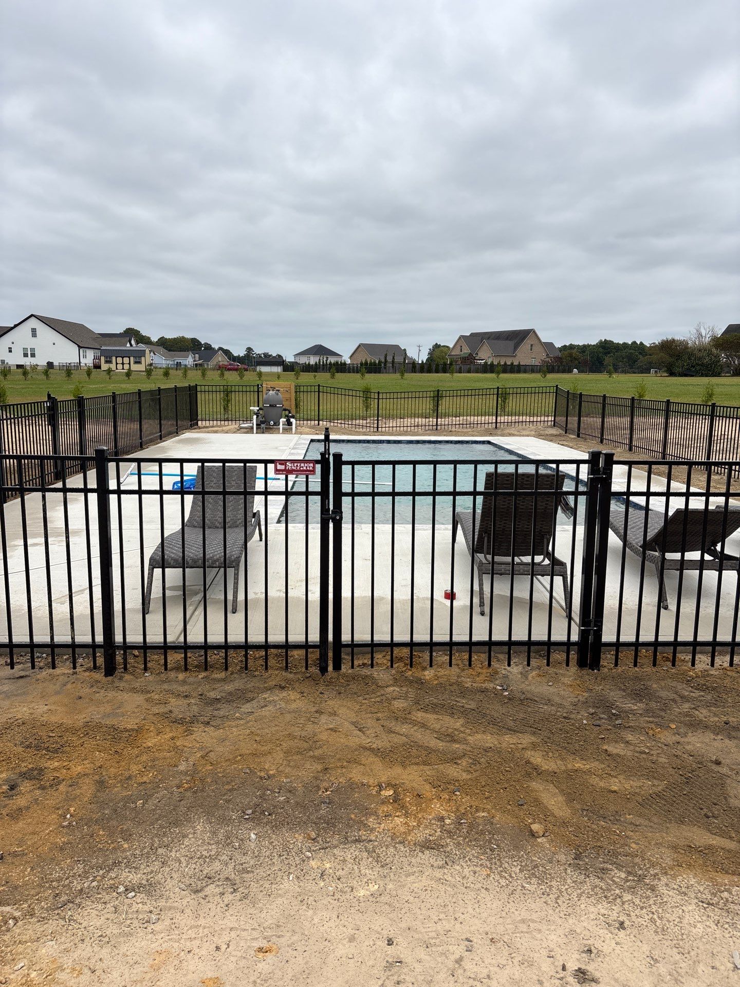Pool Fencing Project in Bailey by Superior Fence and Rail