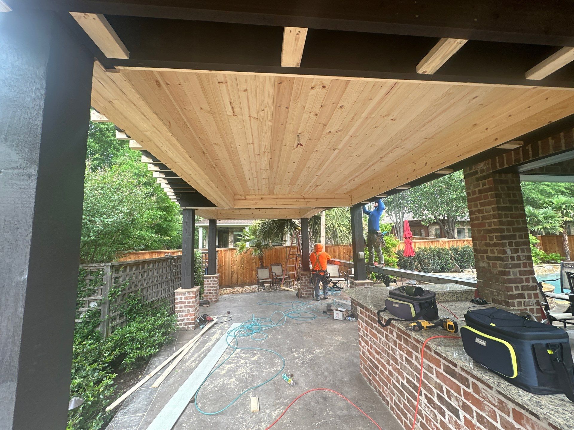 Covered Patio Remodel in The Woodlands by SophAlx LLC